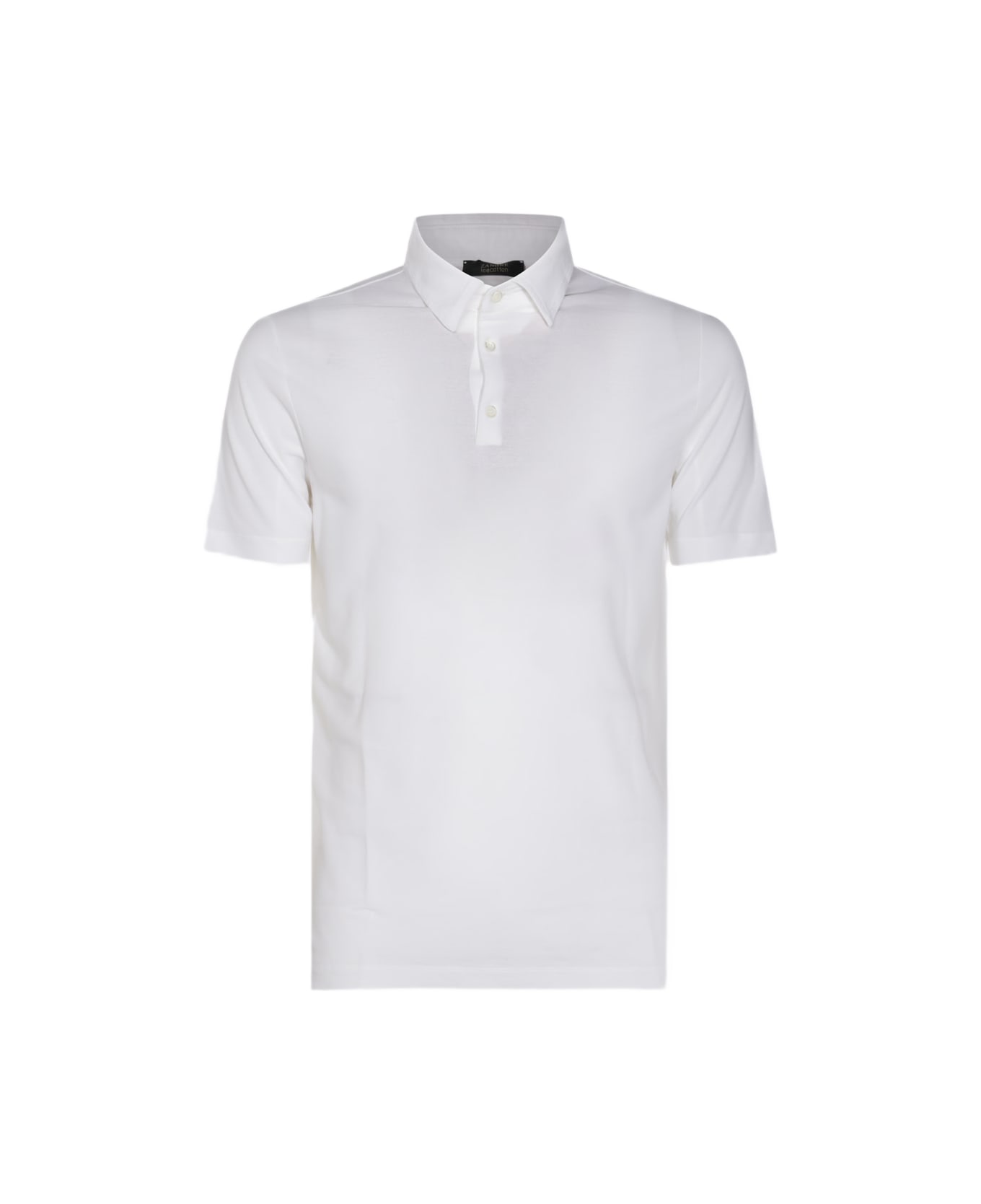 Zanone White Cotton Polo Shirt
