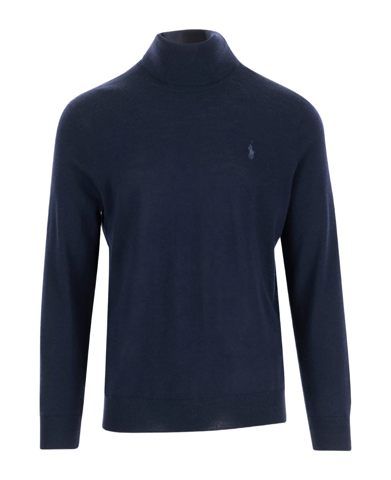 Polo Ralph Lauren Wool Pullover With Logo - Blue