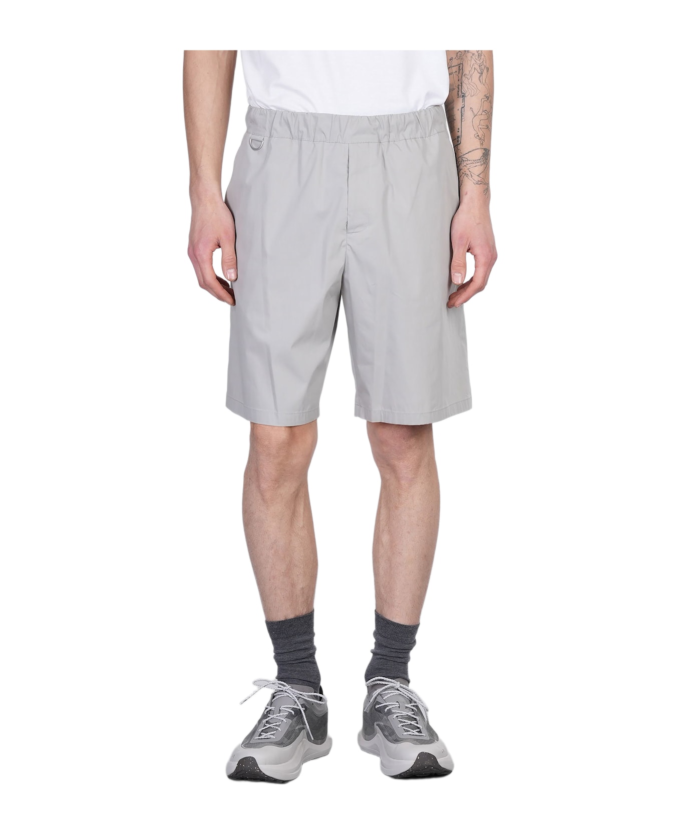 Low Brand Combo Shorts In Grey Cotton - grey