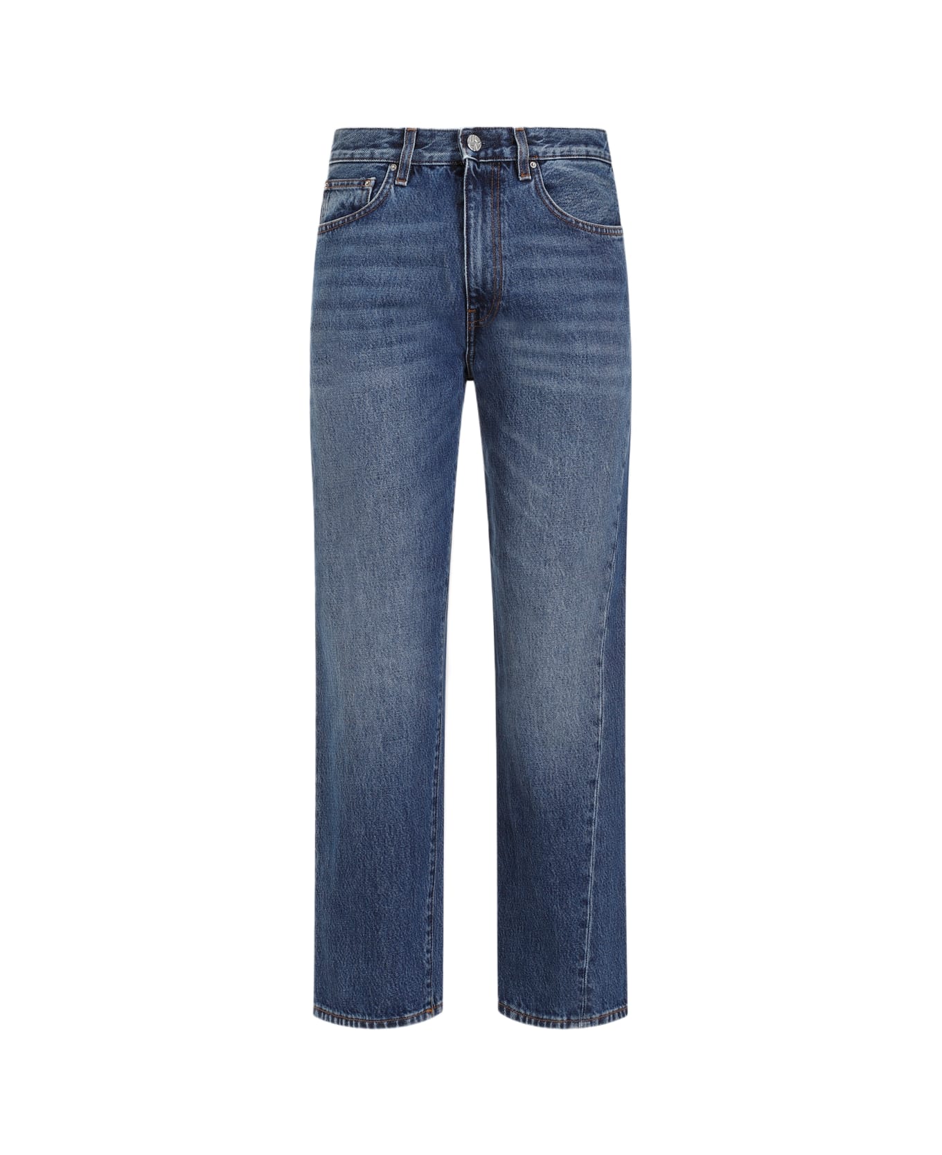 Totême Straight-legged Cropped Jeans - Washed Blue