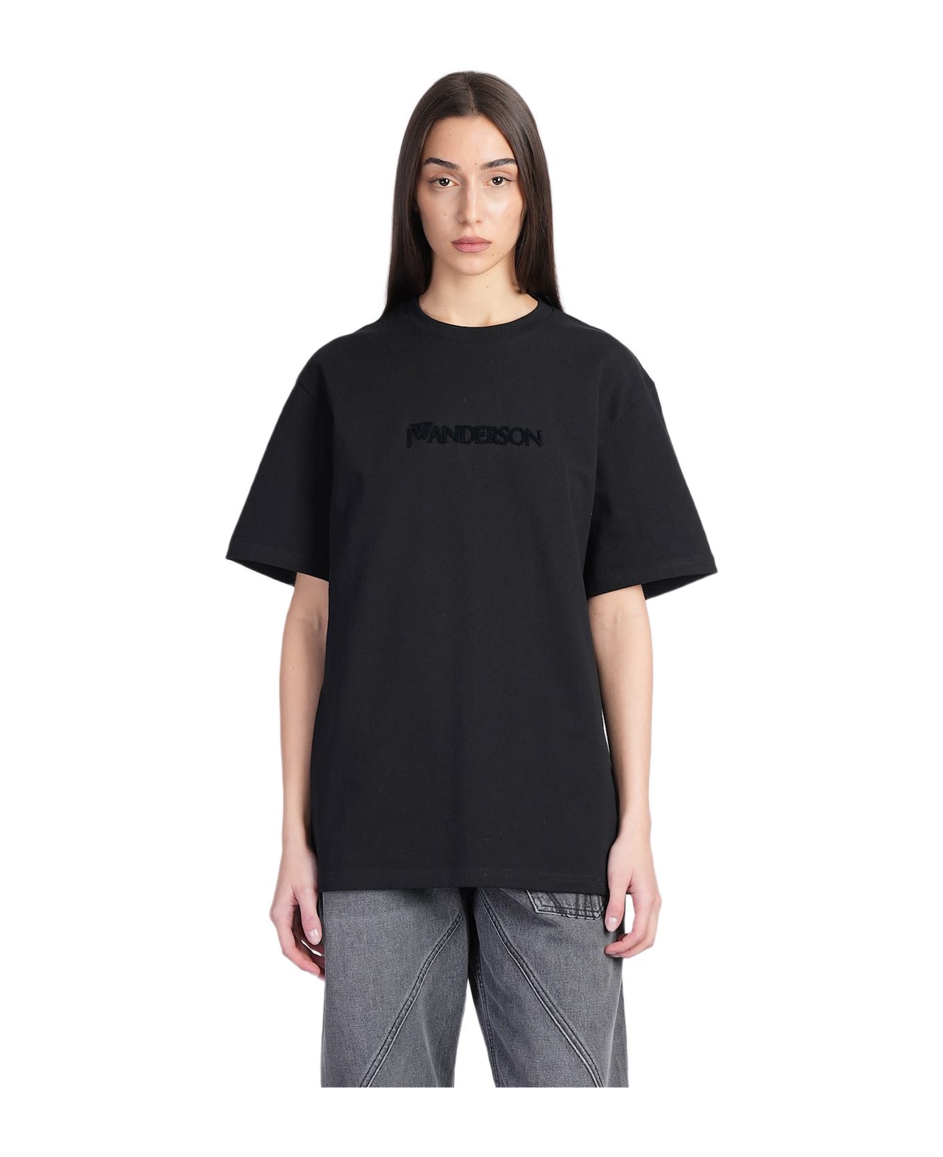 J.W. Anderson T-shirt In Black Cotton - black
