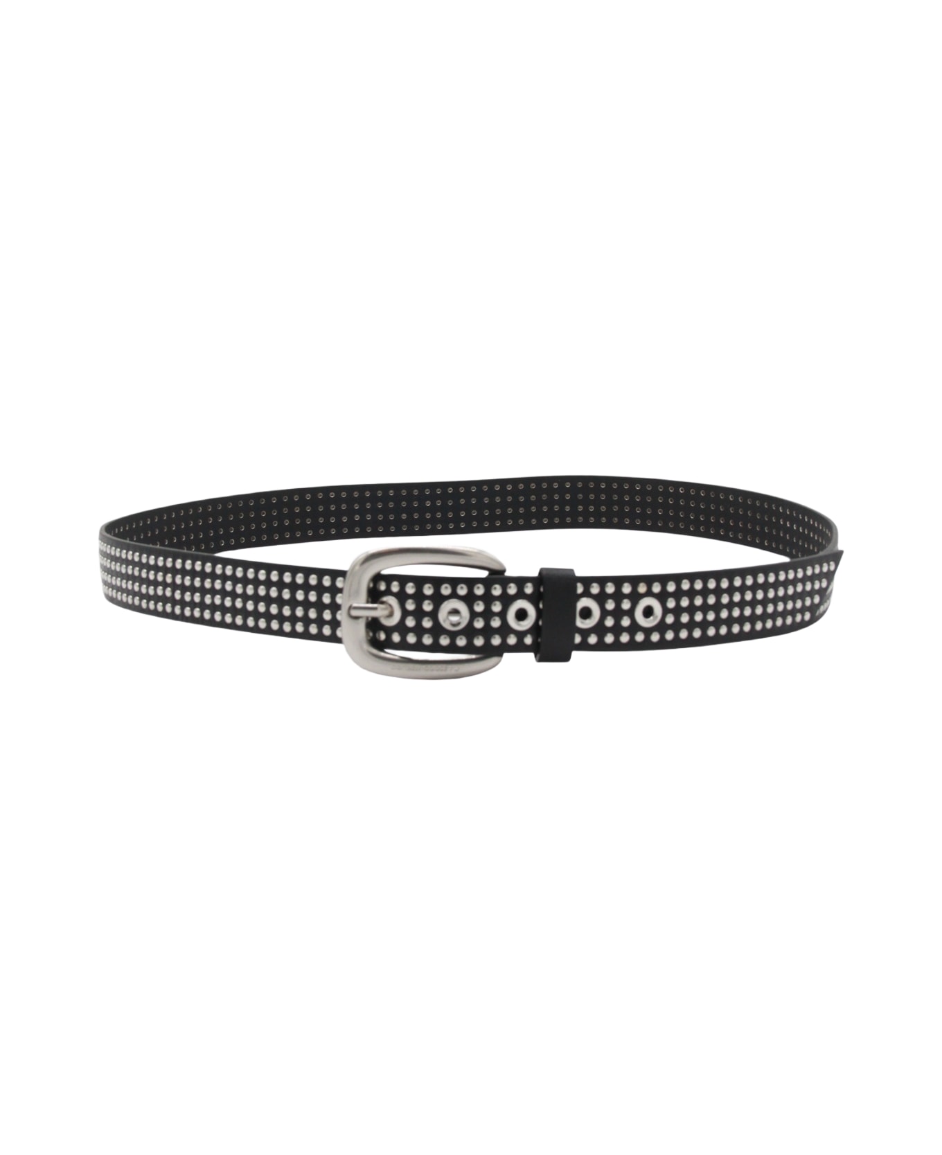 Golden Goose Black Leather Belt - black