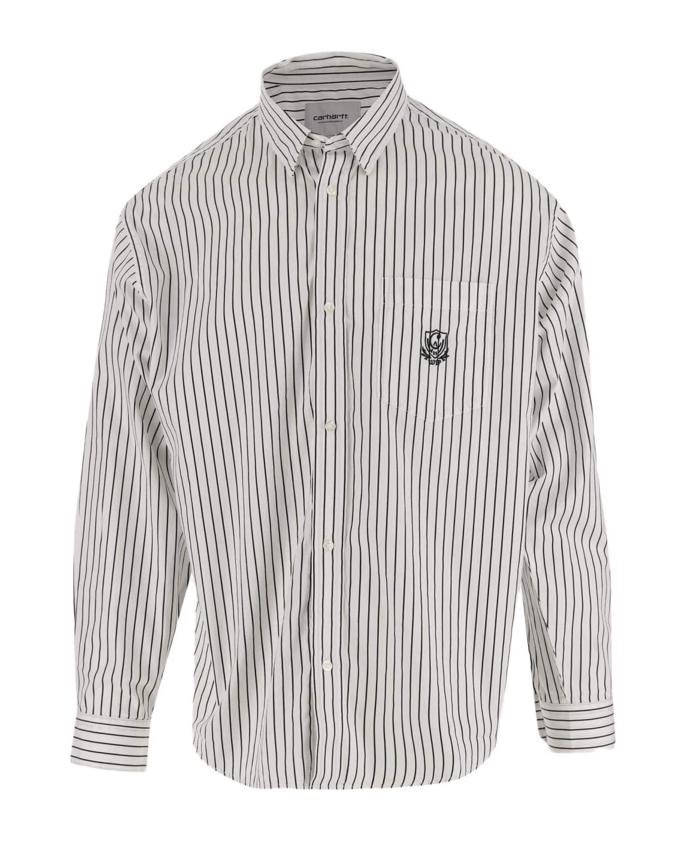 Carhartt Cotton Shirt With Striped Pattern - Bianco