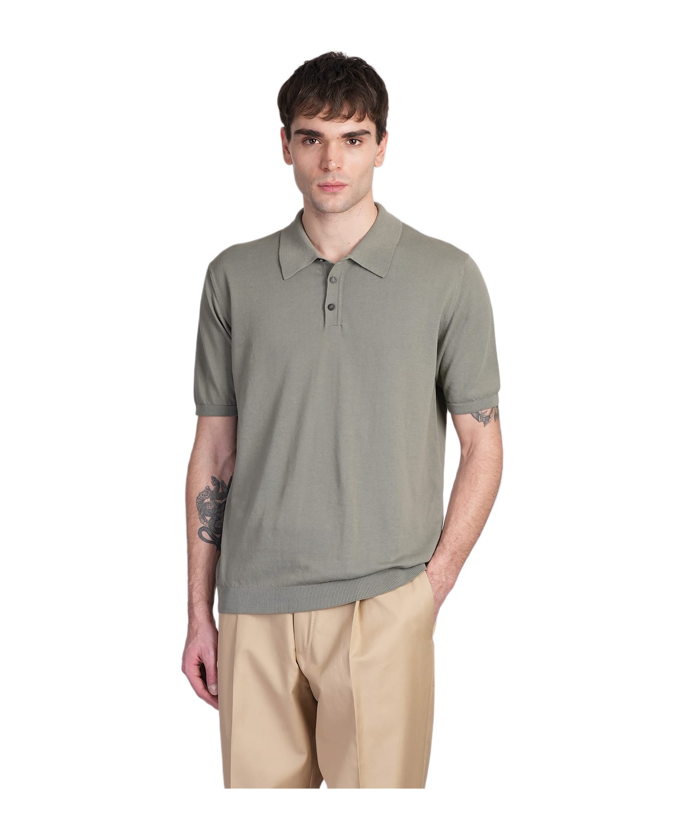 Roberto Collina Polo In Green Cotton - green