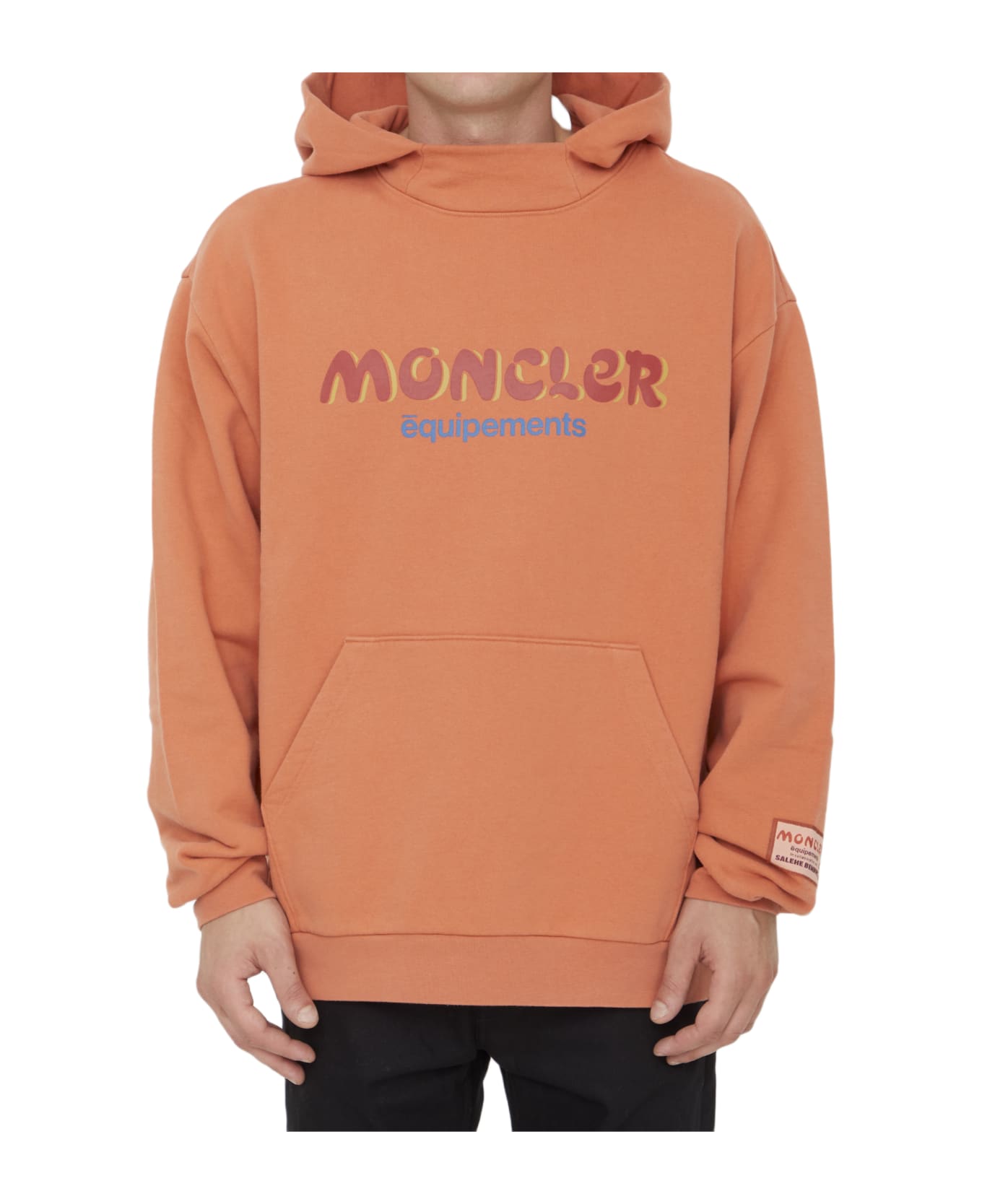 Moncler Genius Cotton Hoodie With Logo - Orange