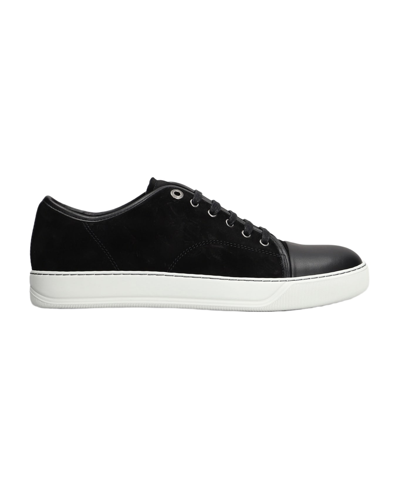 Lanvin Dbb1 Sneakers In Black Suede - black
