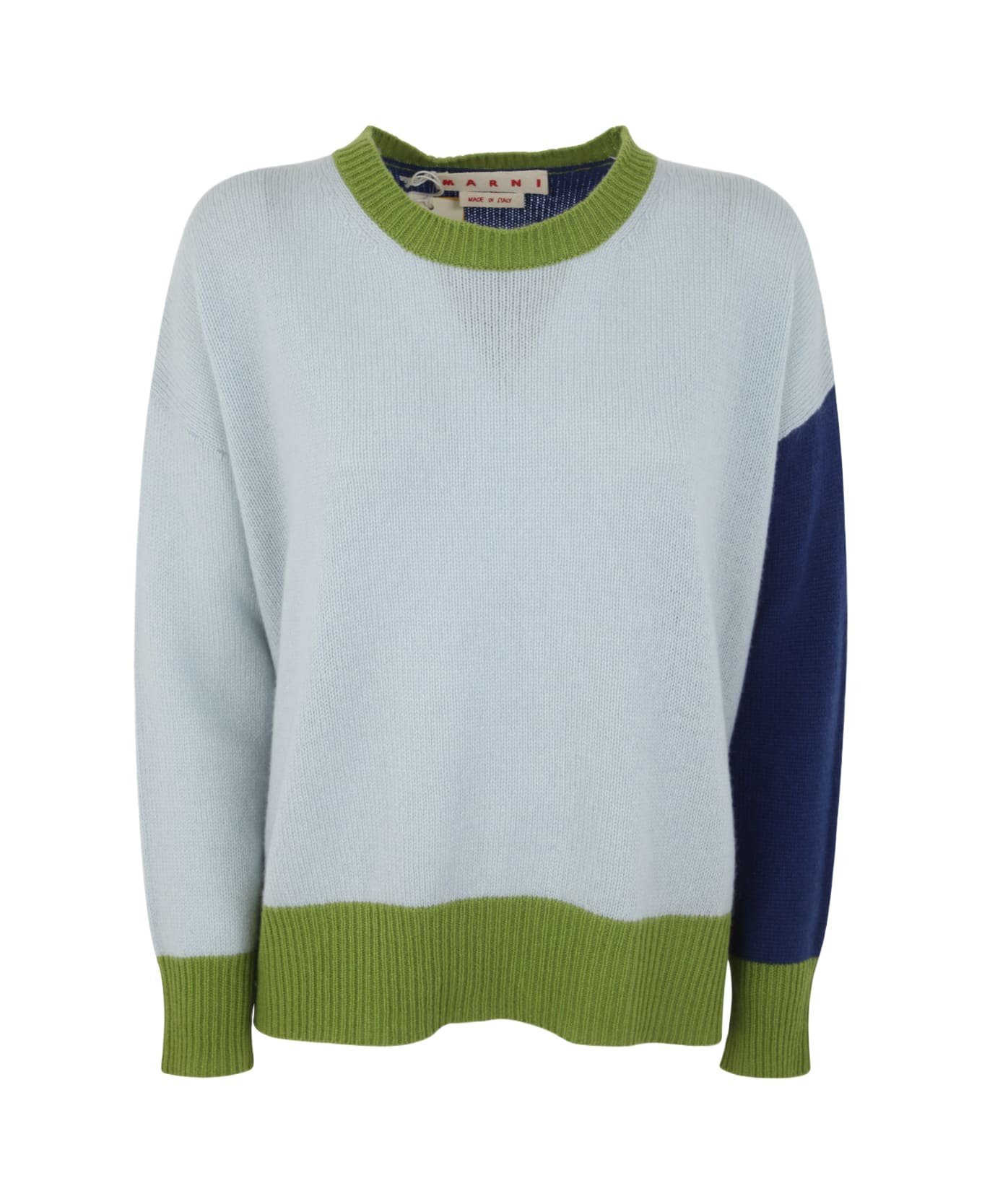Marni Crew Neck Long Sleeves Loose Fit Sweater - Illusion Blue