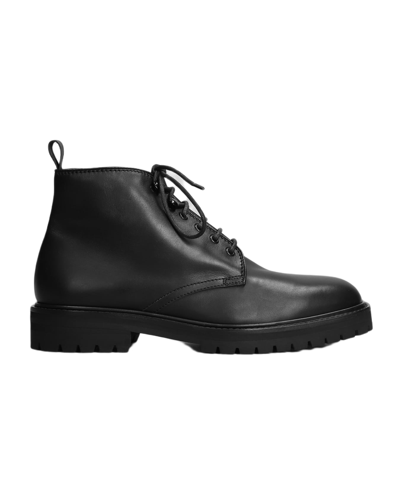 Officine Creative Joss 001 Ankle Boots In Black Leather - black