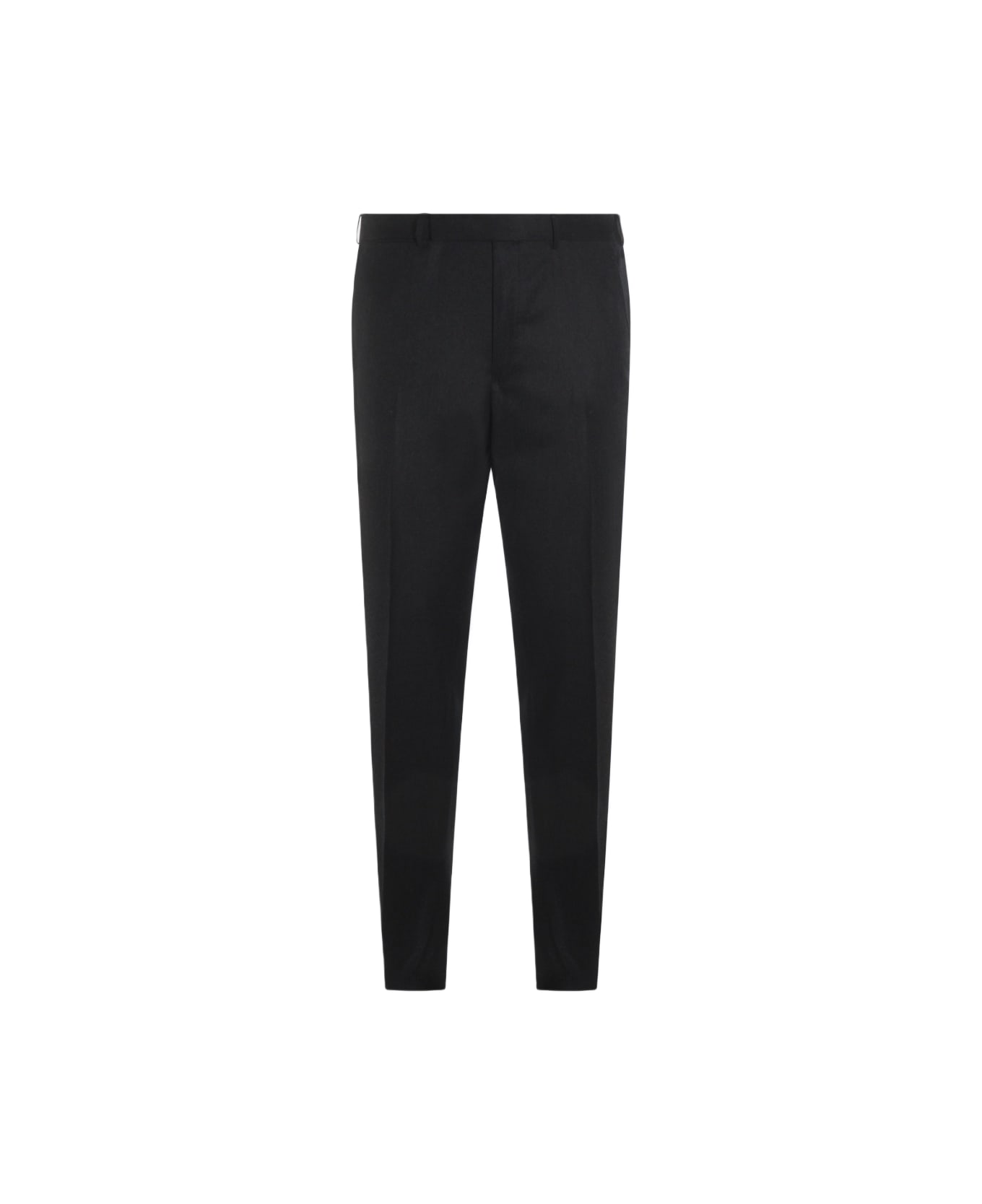 Zegna Dark Grey Wool Pants - Grey