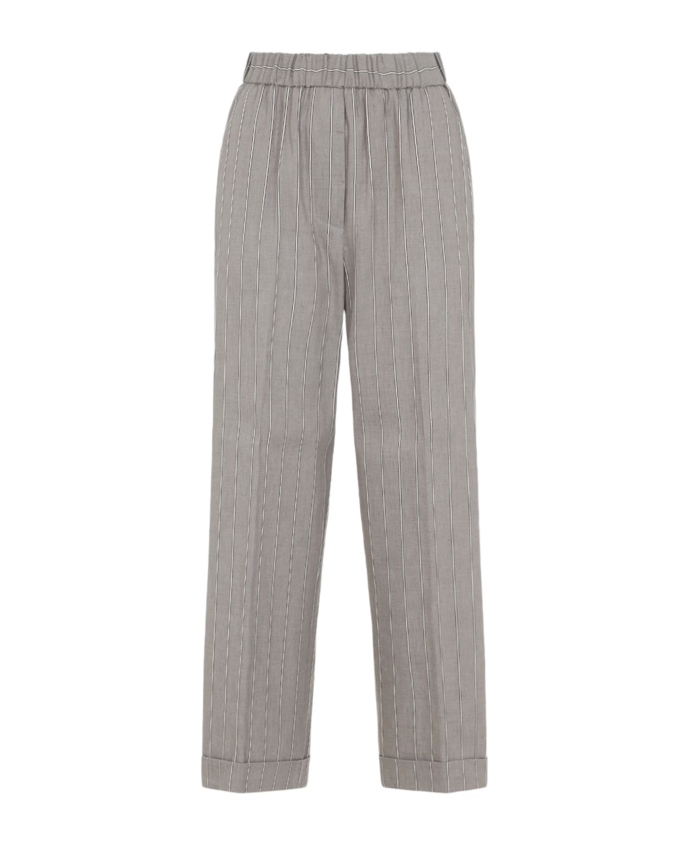 Peserico Linen Pants - Marrone Argilla
