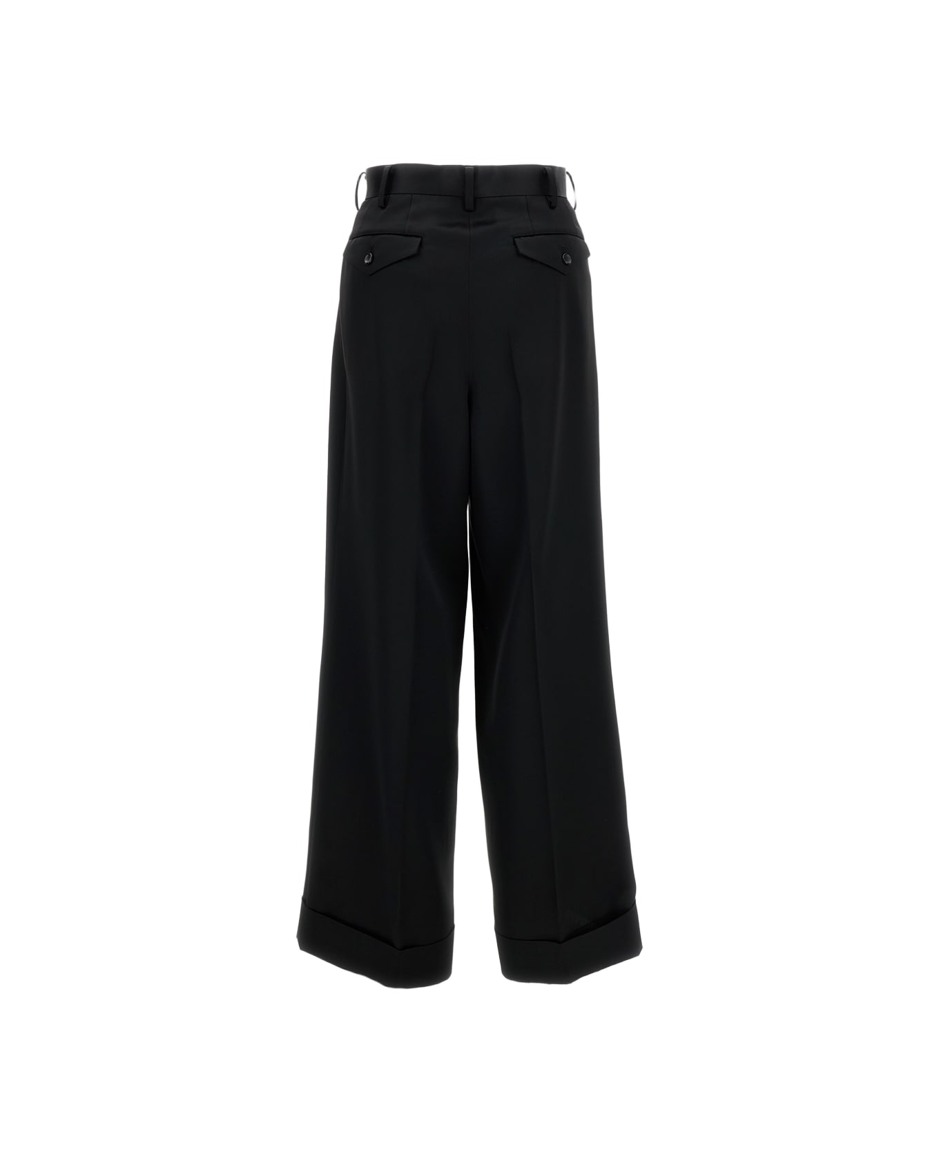 Junya Watanabe Trousers With Pleats - Black