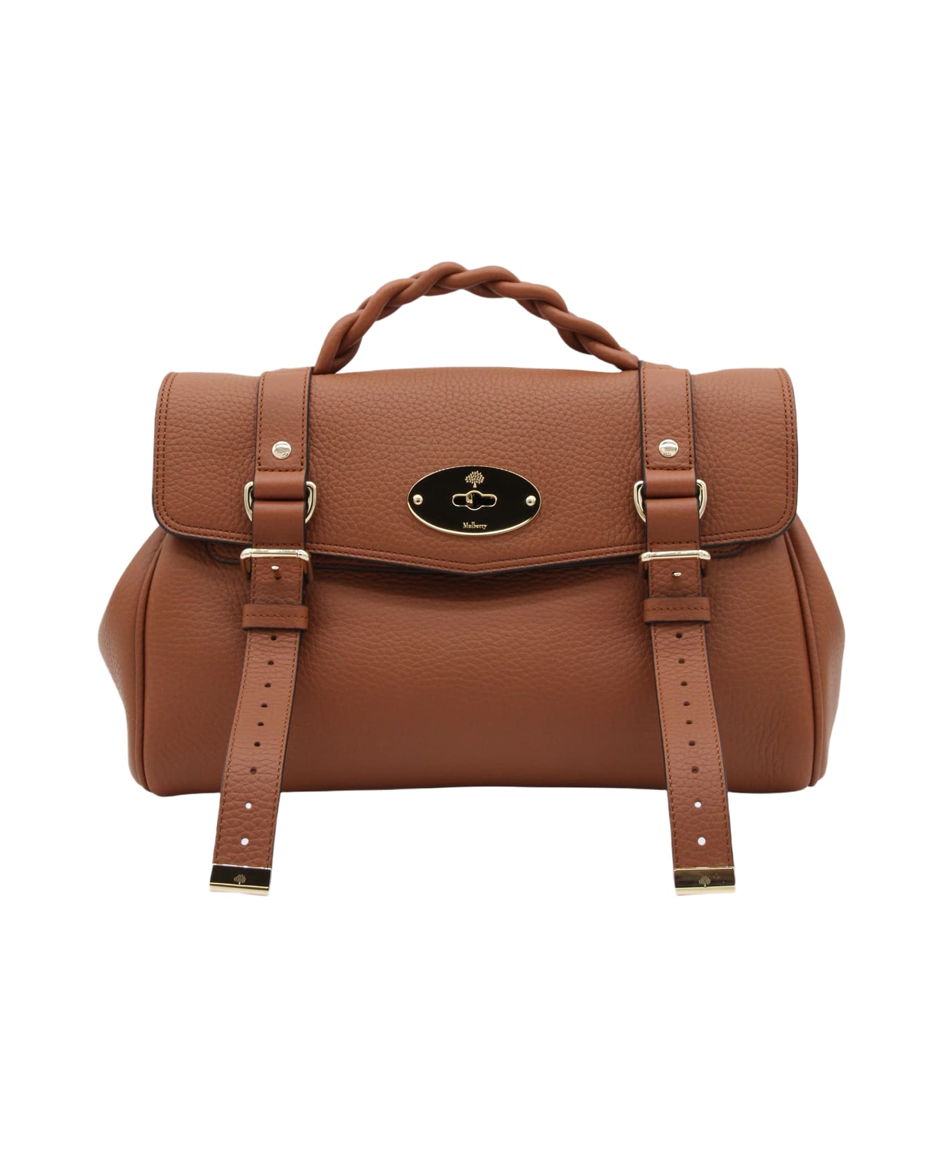 Mulberry Brown Leather Alexa Handle Bag - Chestnut トートバッグ