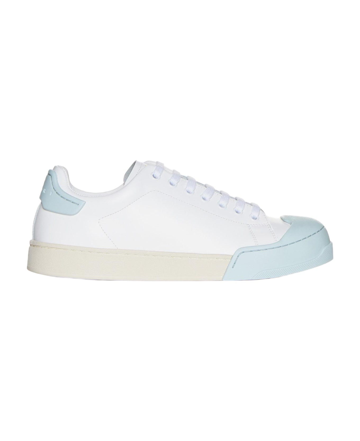 Marni Dada Bumper Leather Sneakers - White / light blue