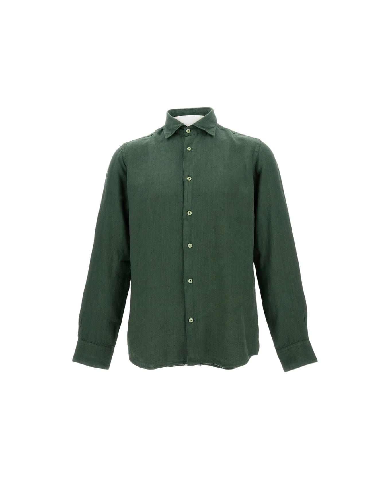 Drumohr Men
s Linen Shirt - Green