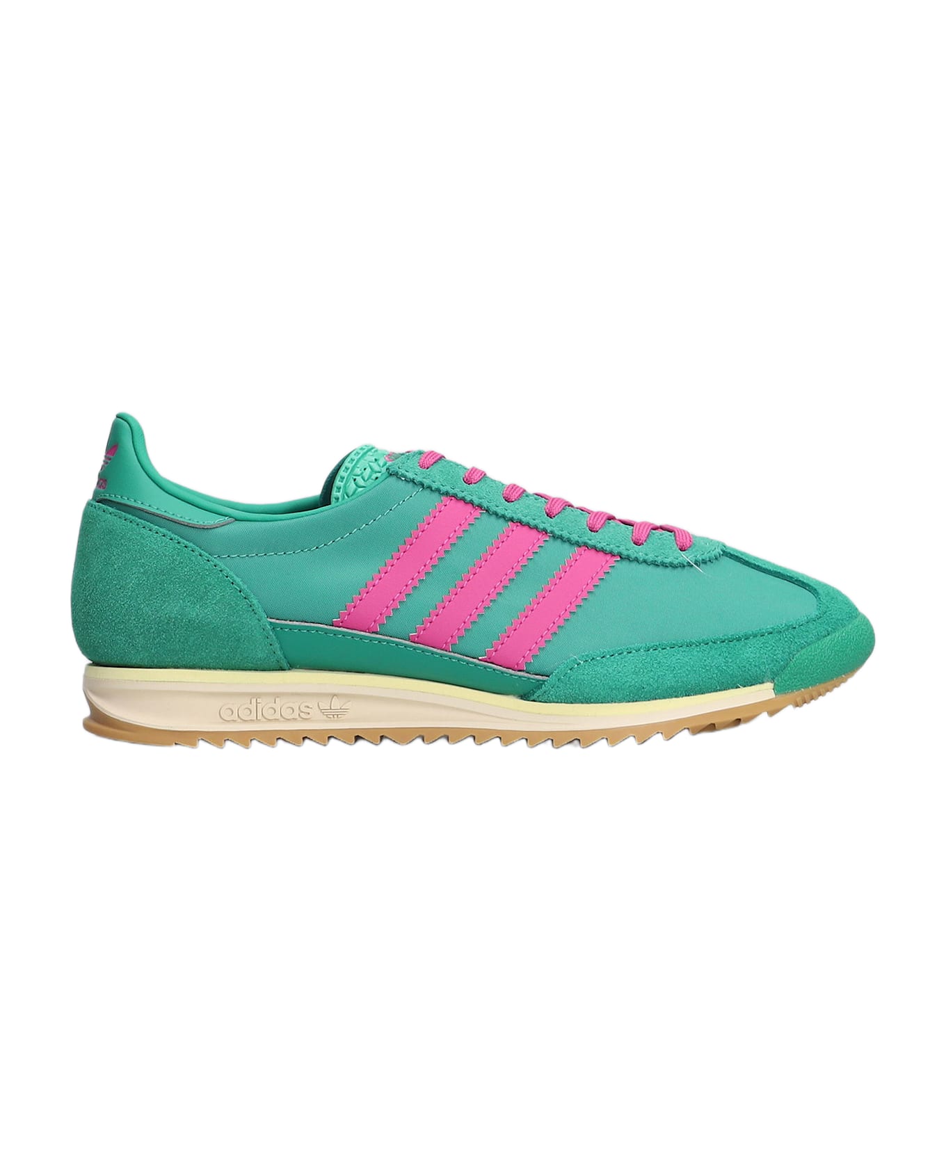 Adidas Sl 72 Og Sneakers In Green Suede And Fabric - green