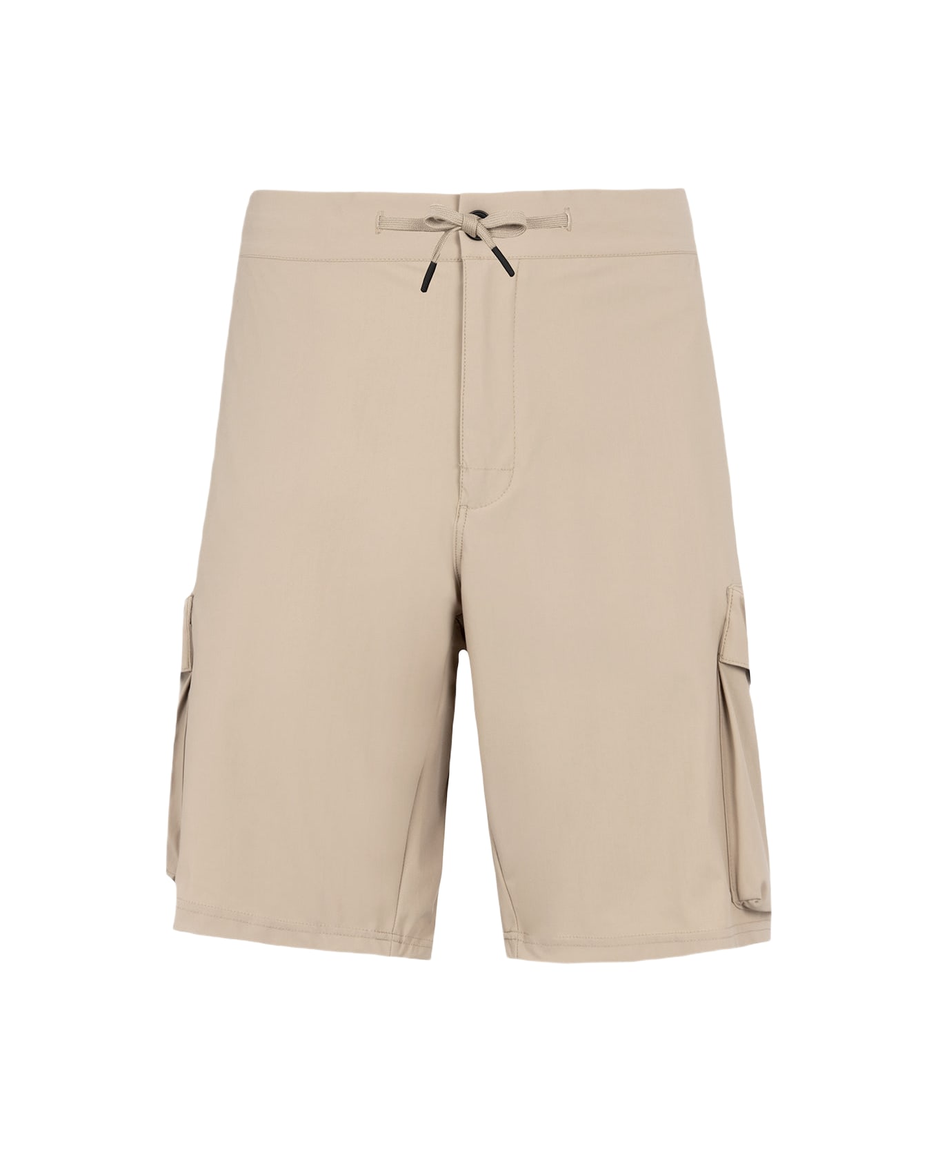 MC2 Saint Barth Beige Technic Fabric Bermuda Shorts Deck - WHITE