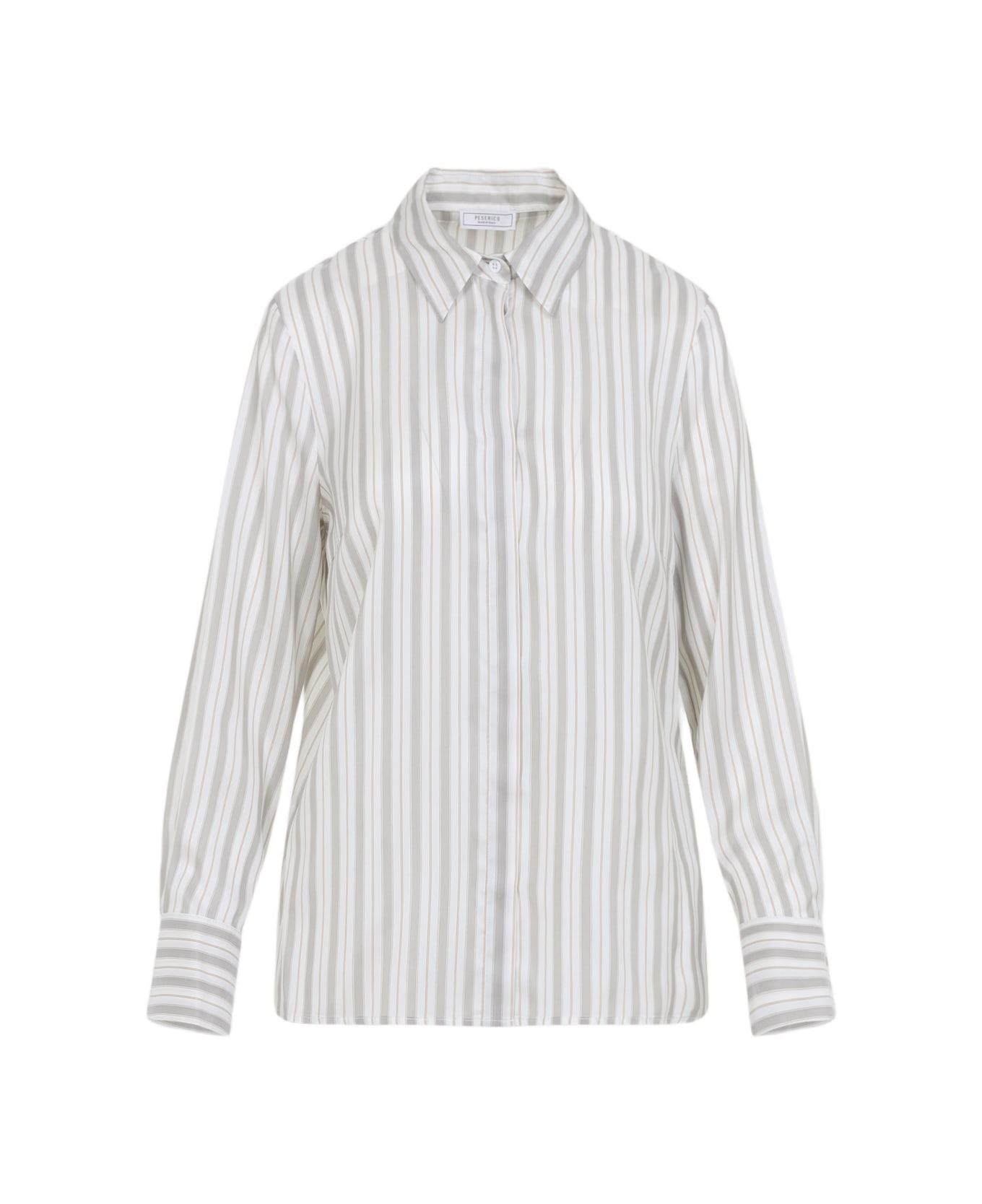 Peserico Striped Shirt - Bianco Opale