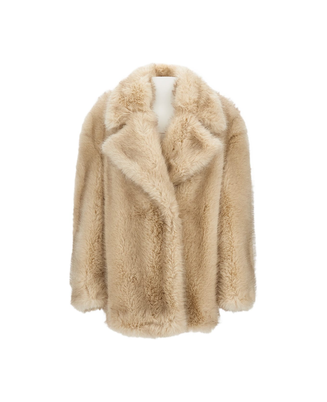 SportMax Rosaria Fur Coat - Beige