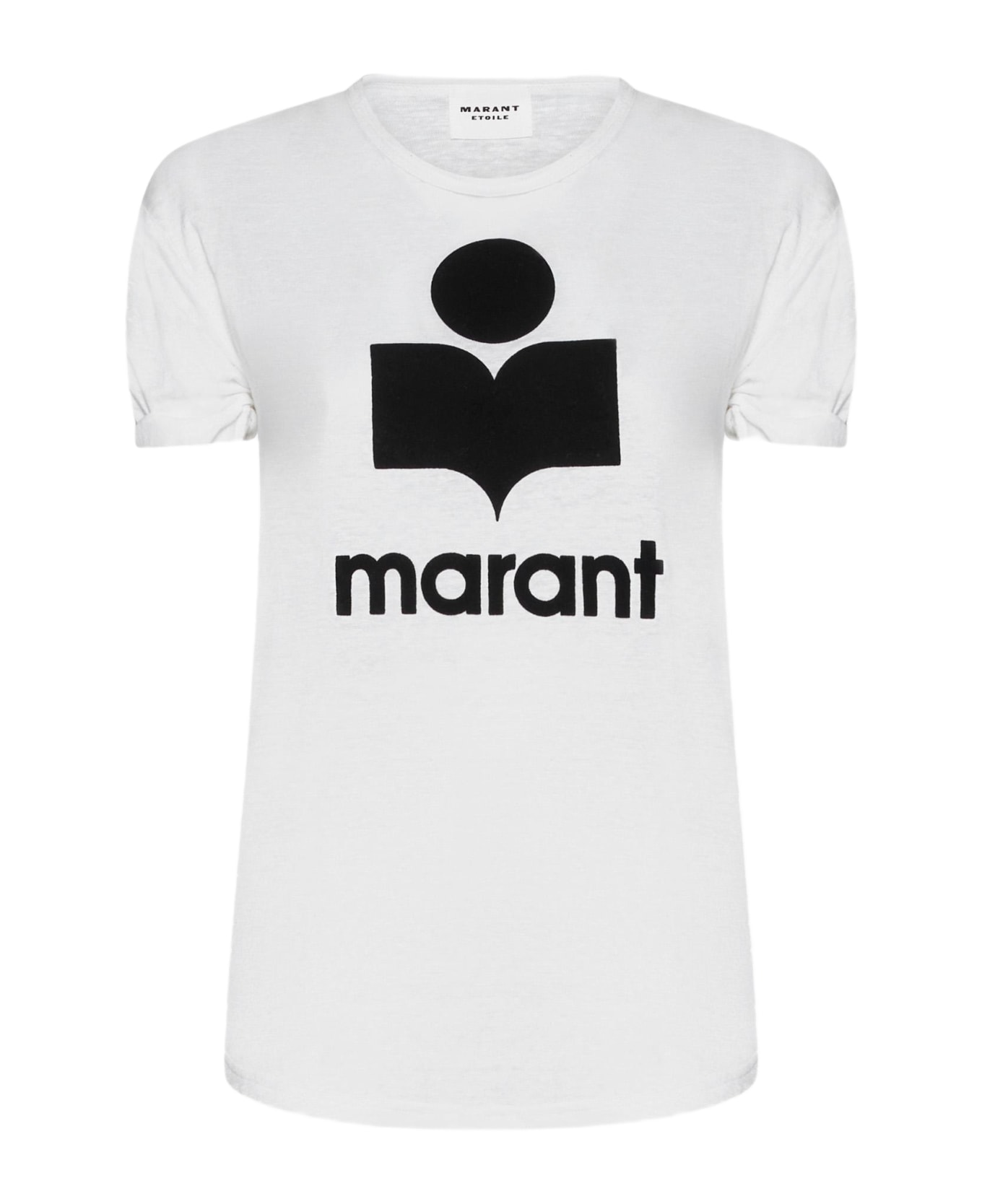 Marant Étoile Koldi Logo Linen T-shirt - White