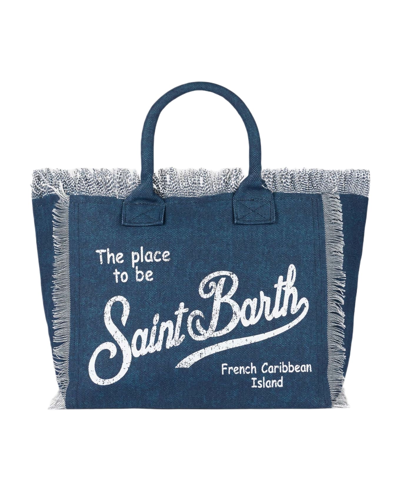 MC2 Saint Barth Vanity Indigo Canvas Shoulder Bag - BLUE
