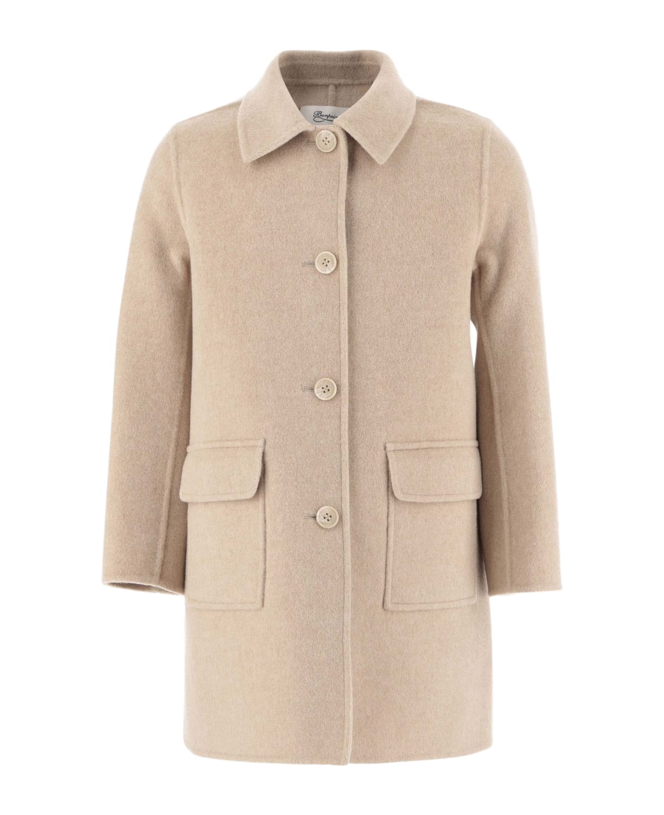 Bonpoint Cotton Blend Coat - BEIGE CHINE