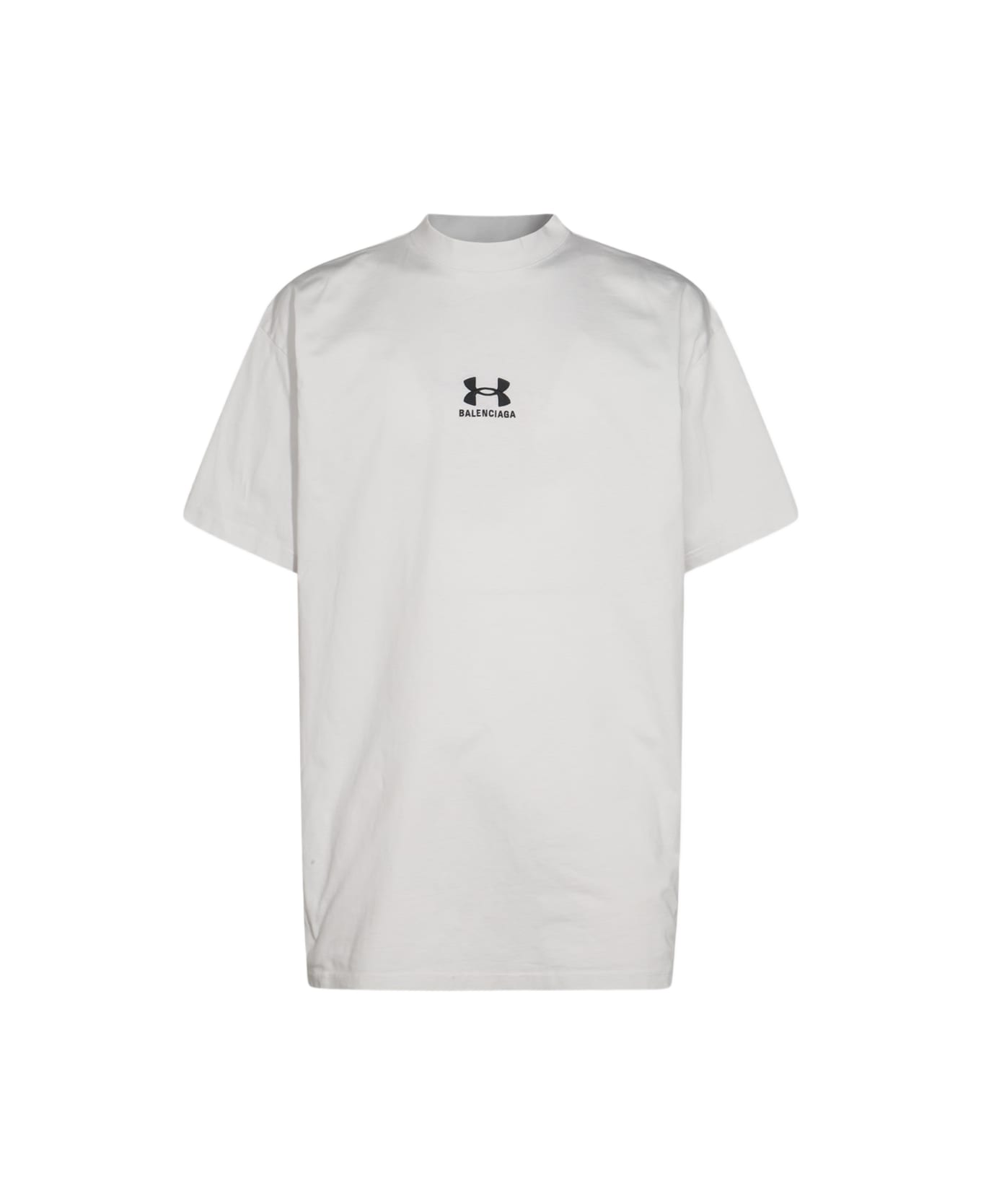 Balenciaga Chalk Cotton X Under Armour Oversize T-shirt - Dirty White/black