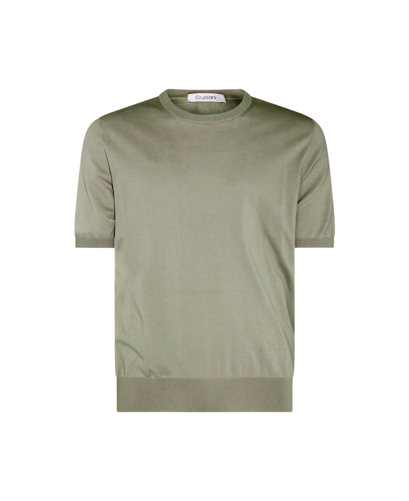 Cruciani Military Green Cotton T-shirt - Military シャツ