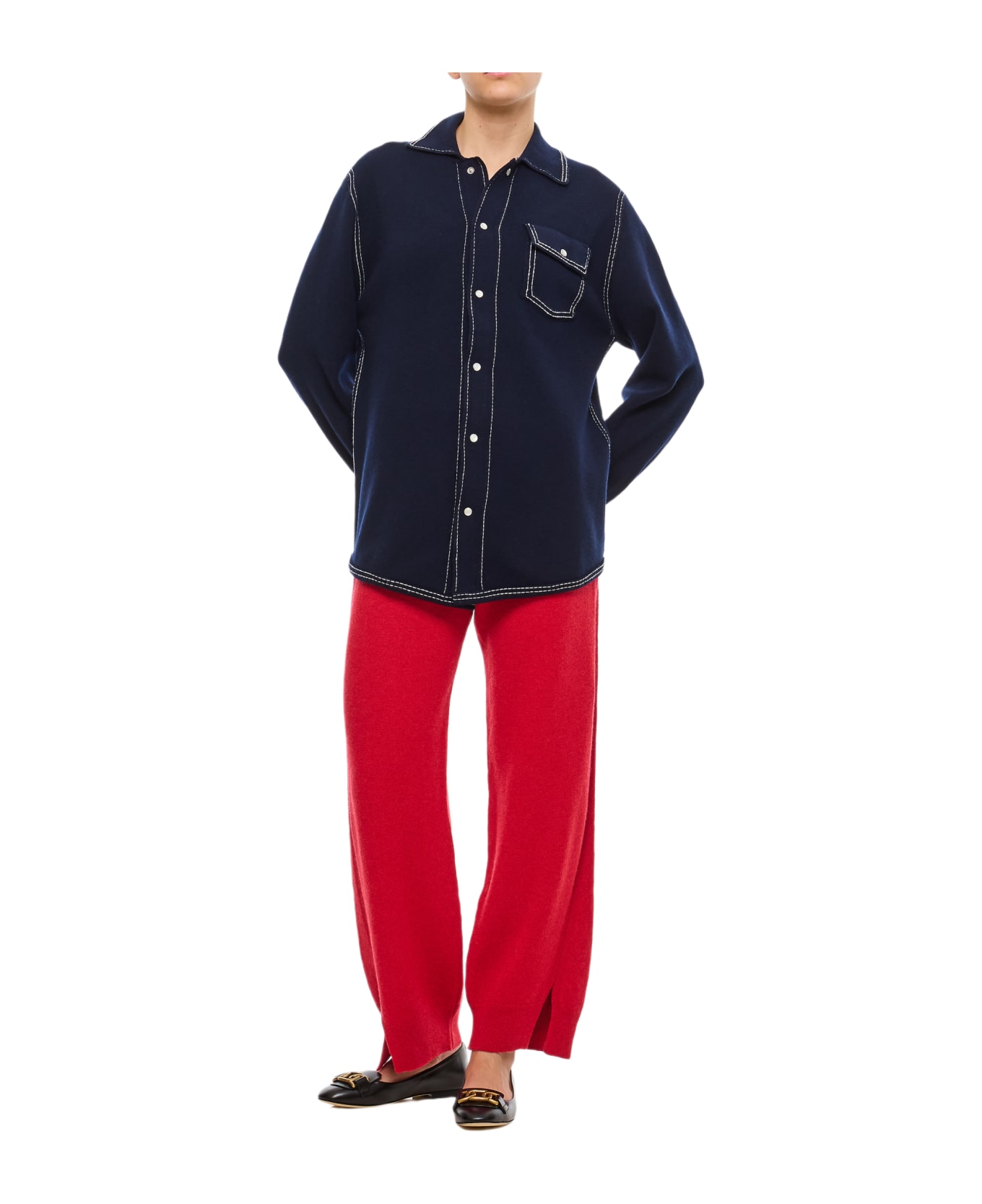 Barrie Cashmere Jogging Pants - Red
