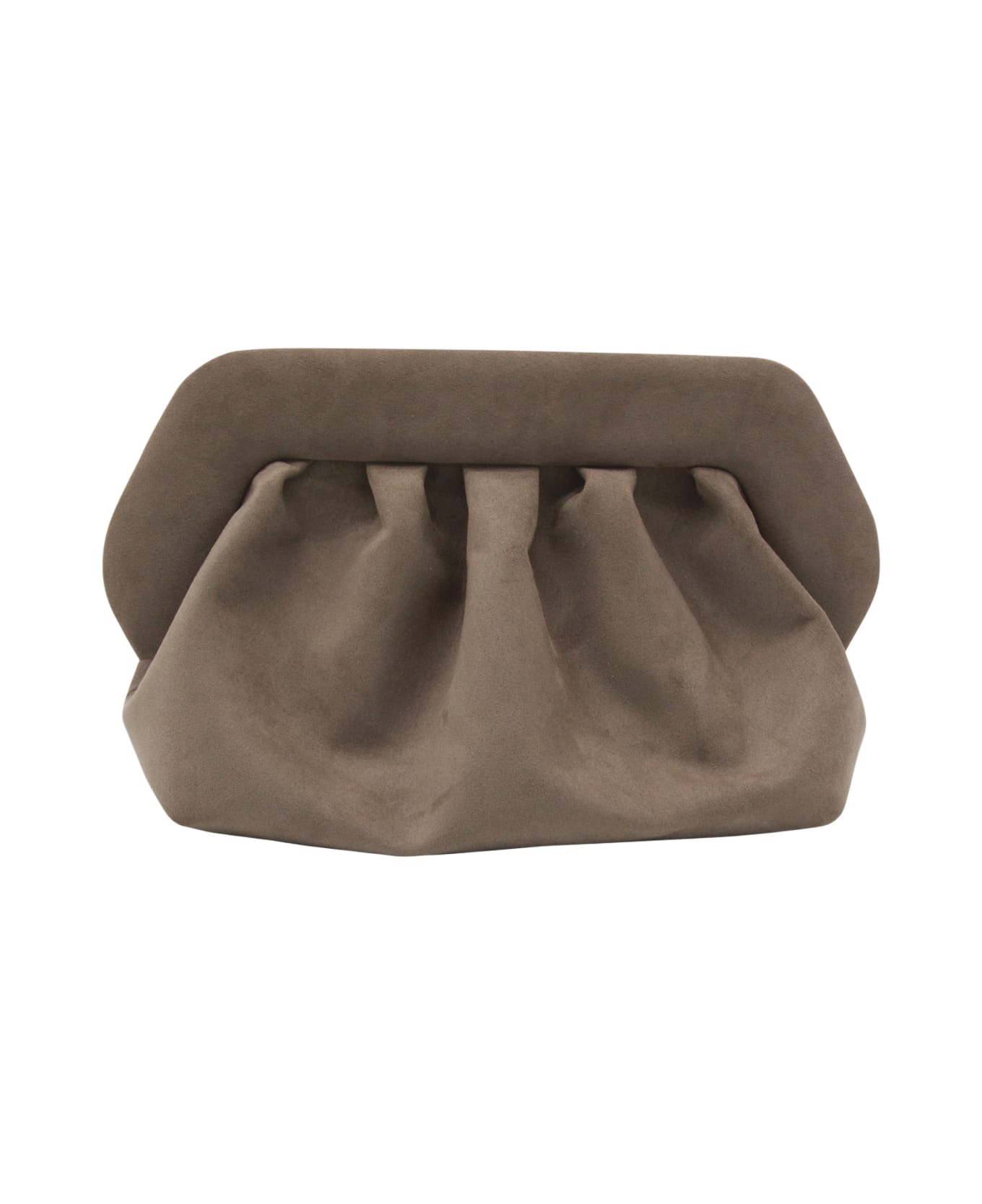 THEMOIRè Beige Bios Suede Clutches - mud