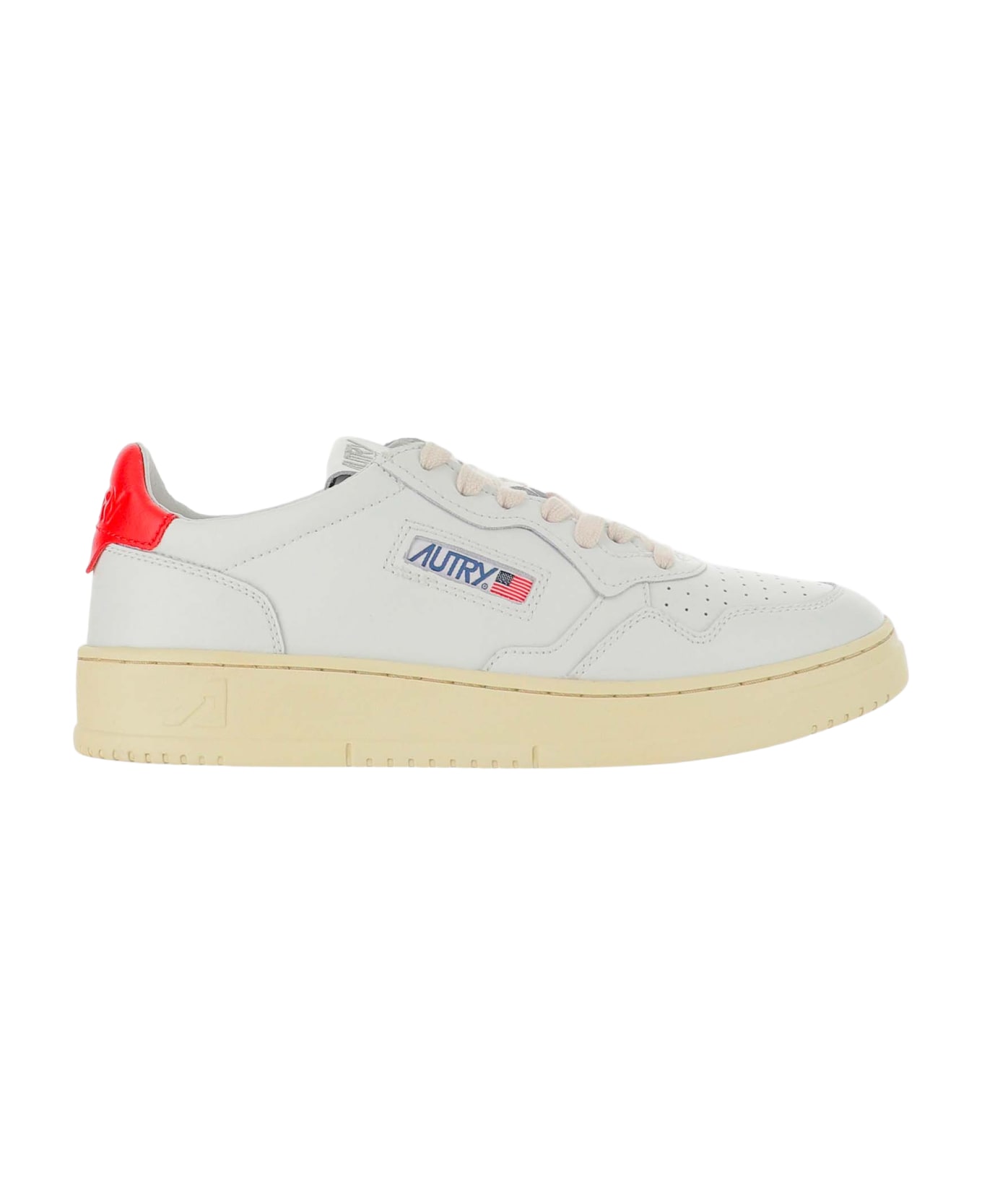 Autry Low Medalist Sneakers - Wht/red