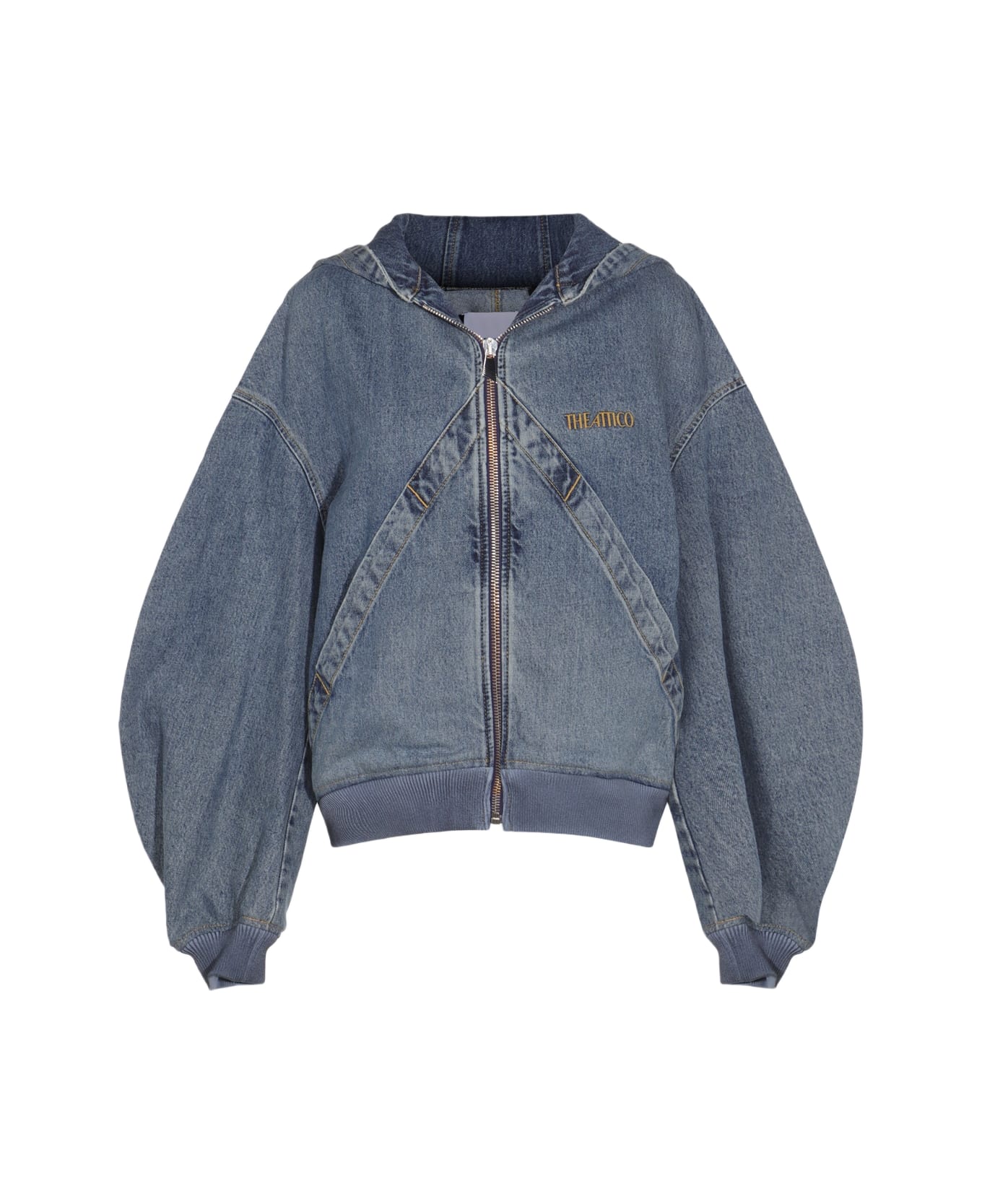 The Attico Blue Cotton Denim Jacket - Blue