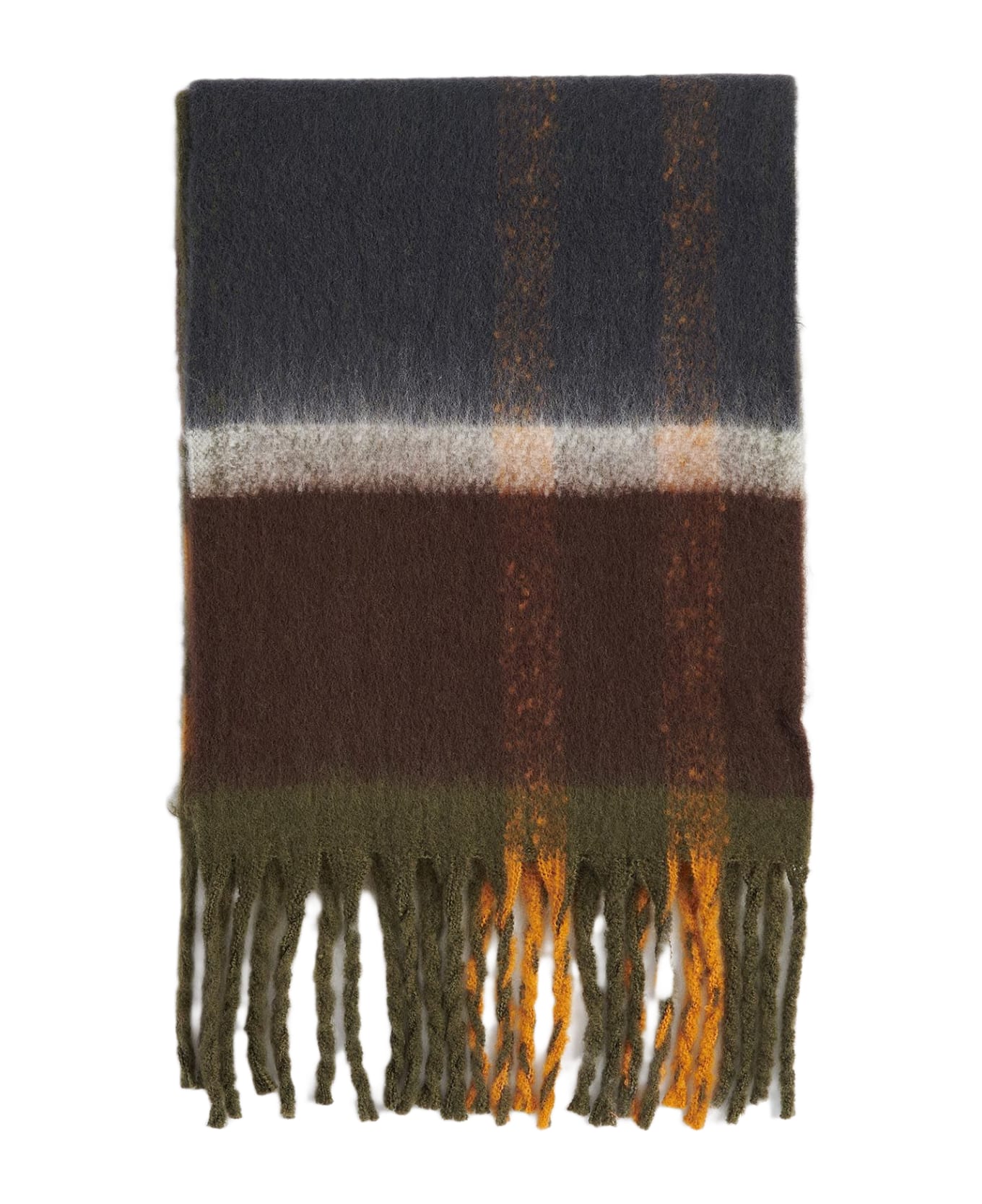Barbour Tartan Fringed Scarf - Verde Oliva