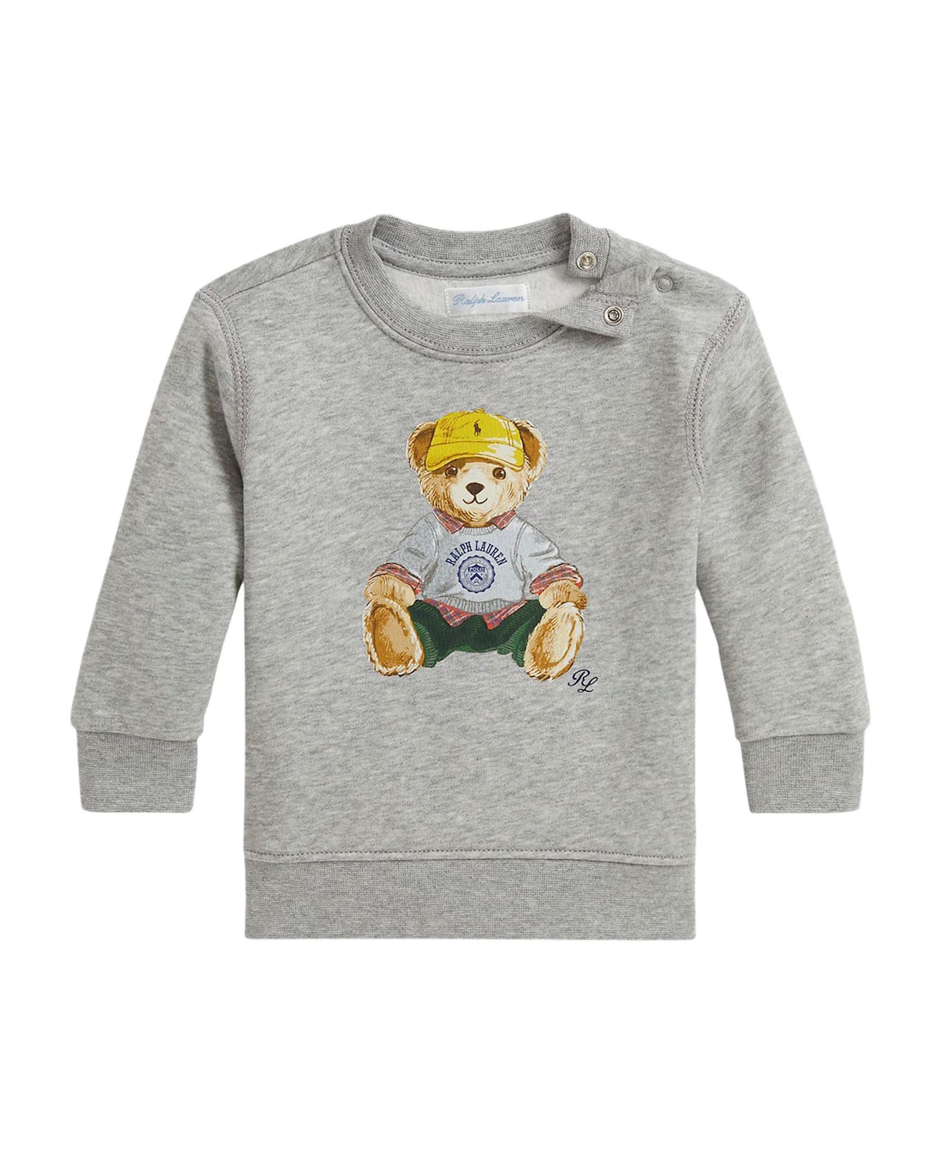 Polo Ralph Lauren Cotton T-shirt With Polo Bear Print - Grey
