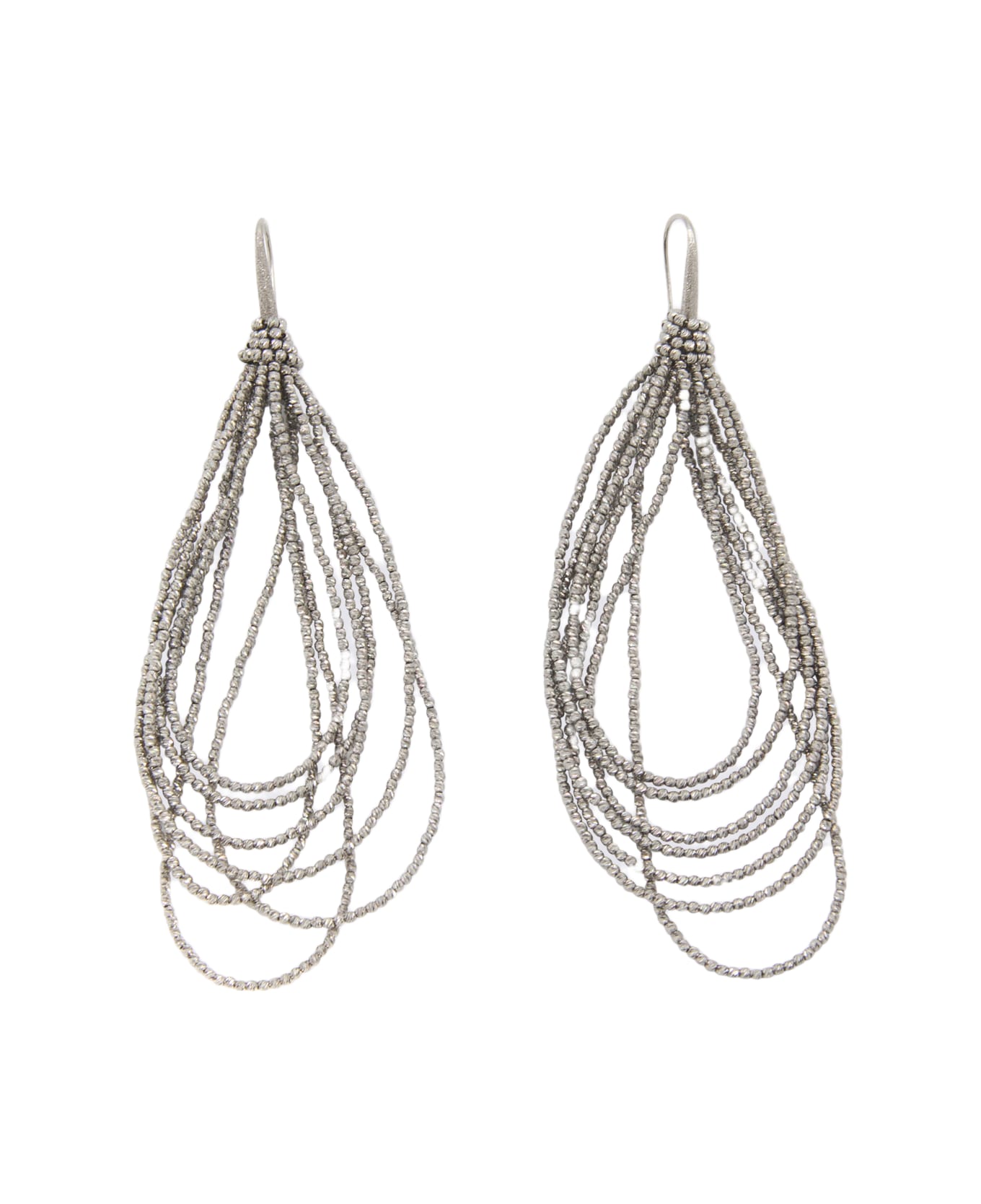 Brunello Cucinelli Silver-tone Brass Earrings - Silver イヤリング