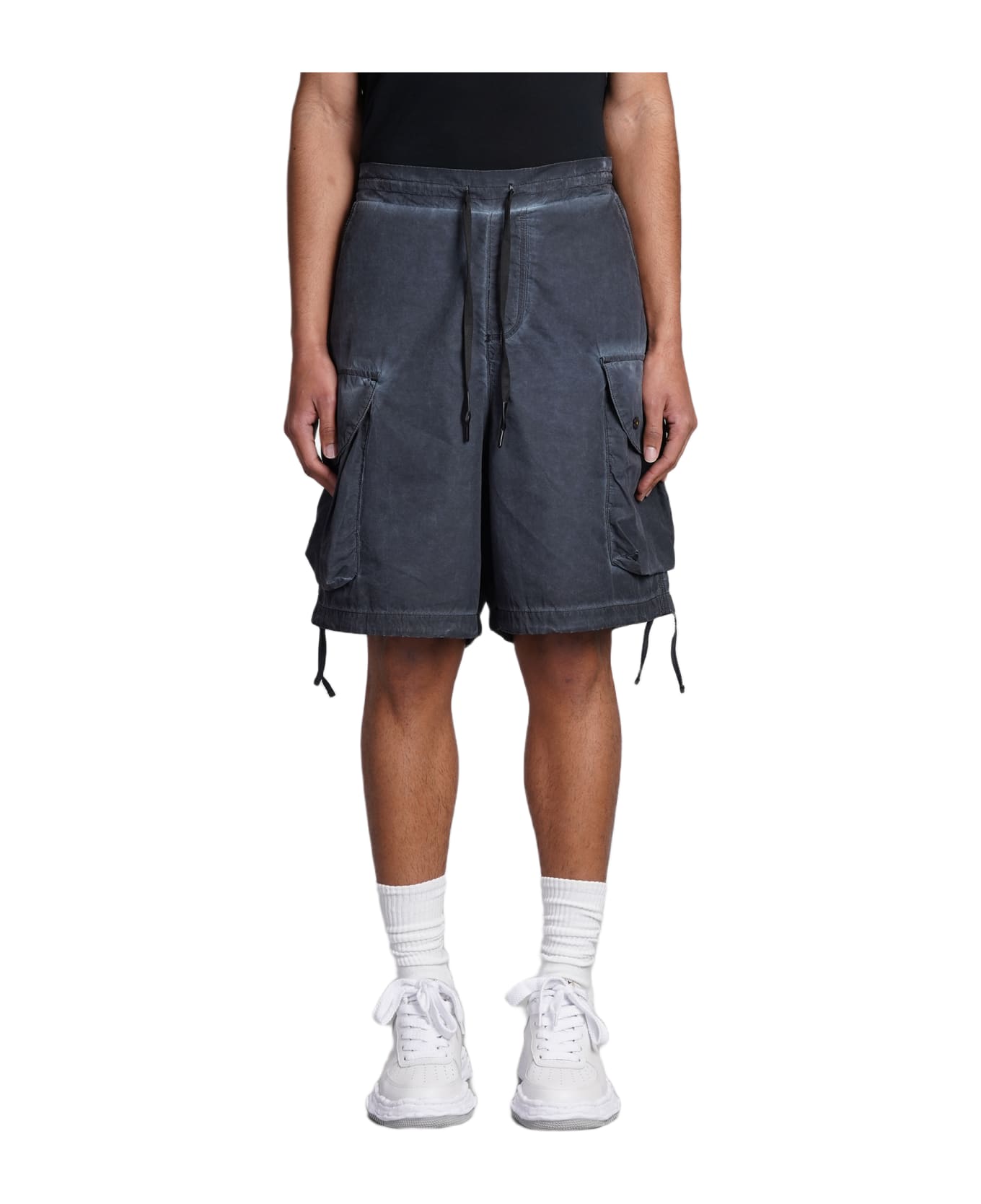 A Paper Kid Shorts In Black Cotton - BLACK