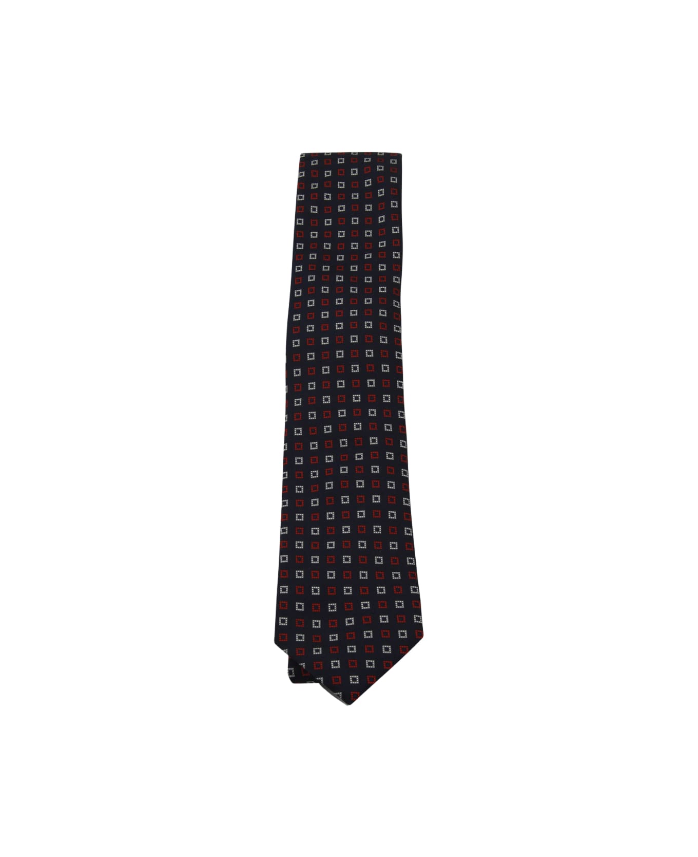Zegna Navy Silk Tie - Blue