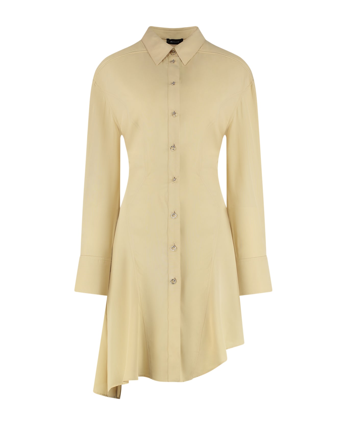 Mugler Viscose Dress - Beige