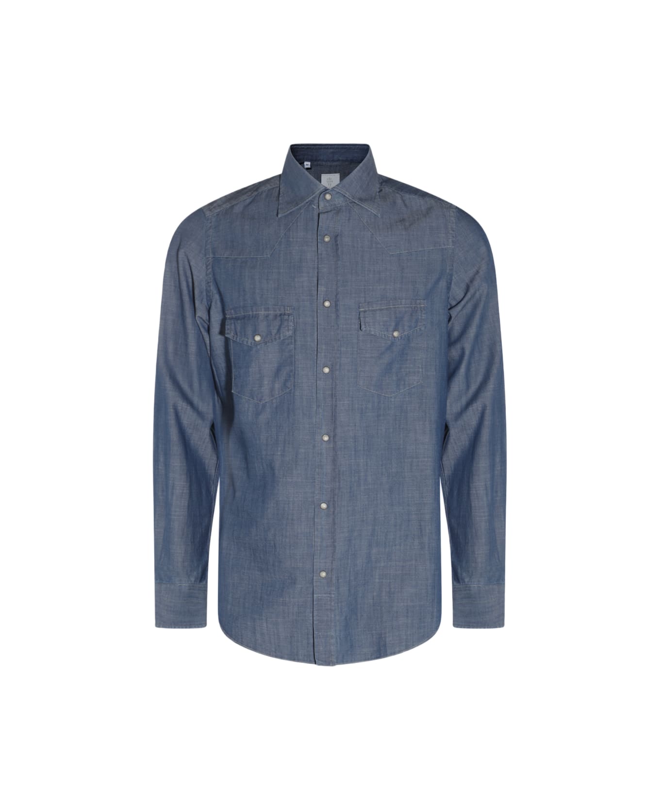 Eleventy Navy Cotton Shirt - Blue