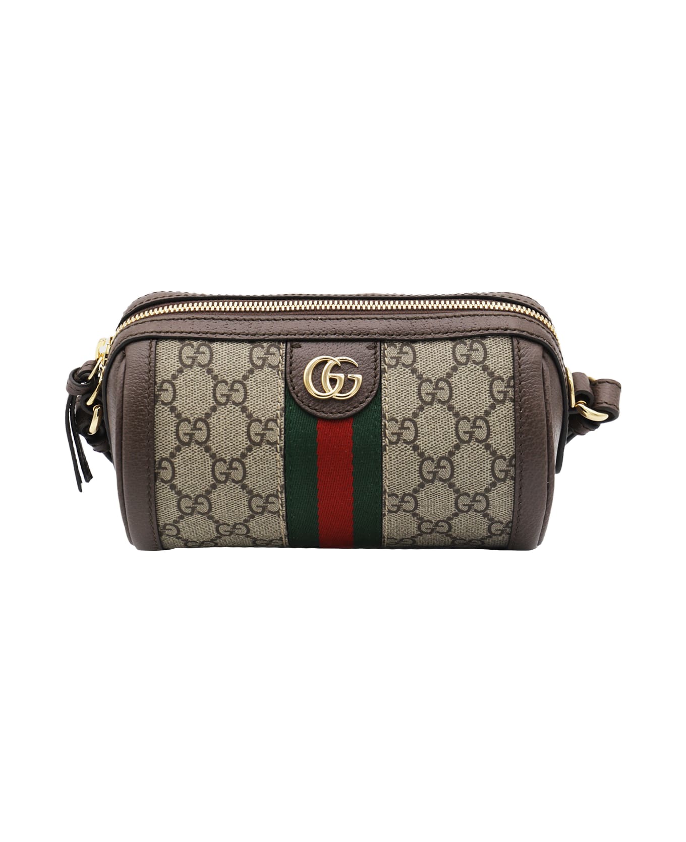 Gucci Beige Leather Shoulder Bag - Ebony