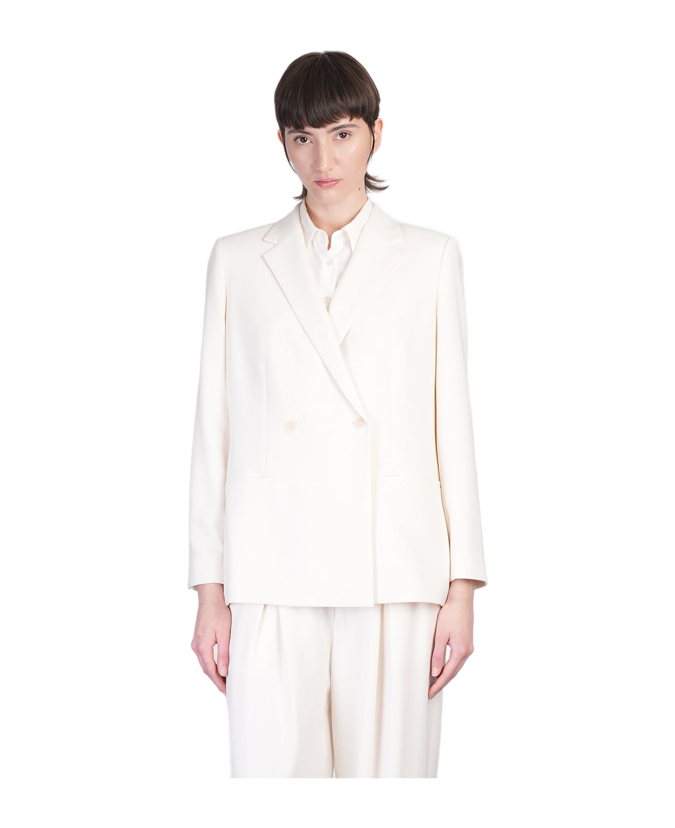 Theory Blazer In Beige Triacetate - beige