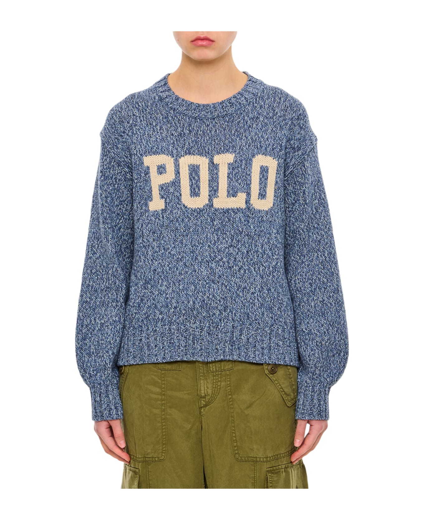 Polo Ralph Lauren Cotton Wool Logo Pullover - Clear Blue