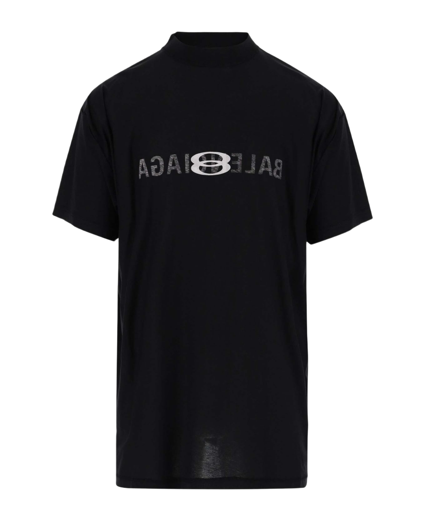 Balenciaga Cotton T-shirt With Logo - Black