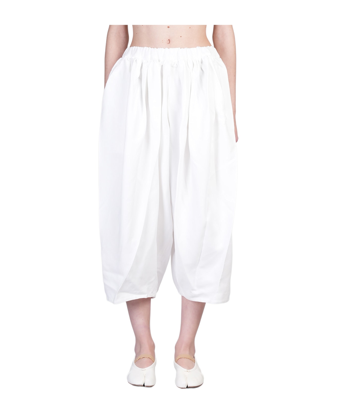 Comme des Garçons Pants In White Polyester - white