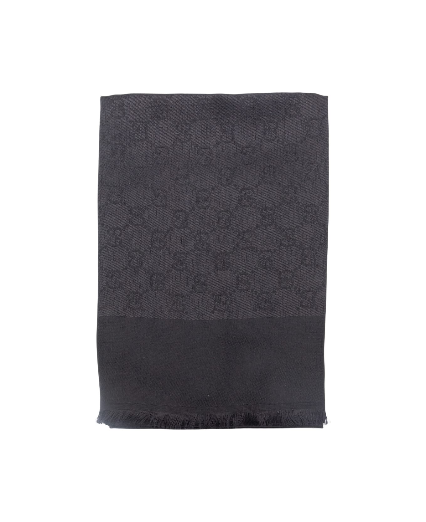 Gucci Black Cotton Scarves - Black