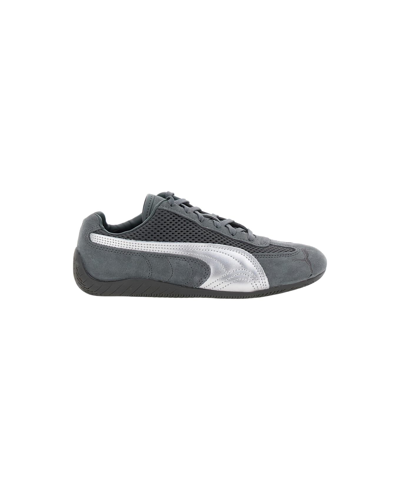 Puma 
speedcat
 Grey Low Top Sneakers With Logo Patch On The Tongue And Formstrip Logo Detail On The Sidei N Leather And Mesh Unisex - Grey
