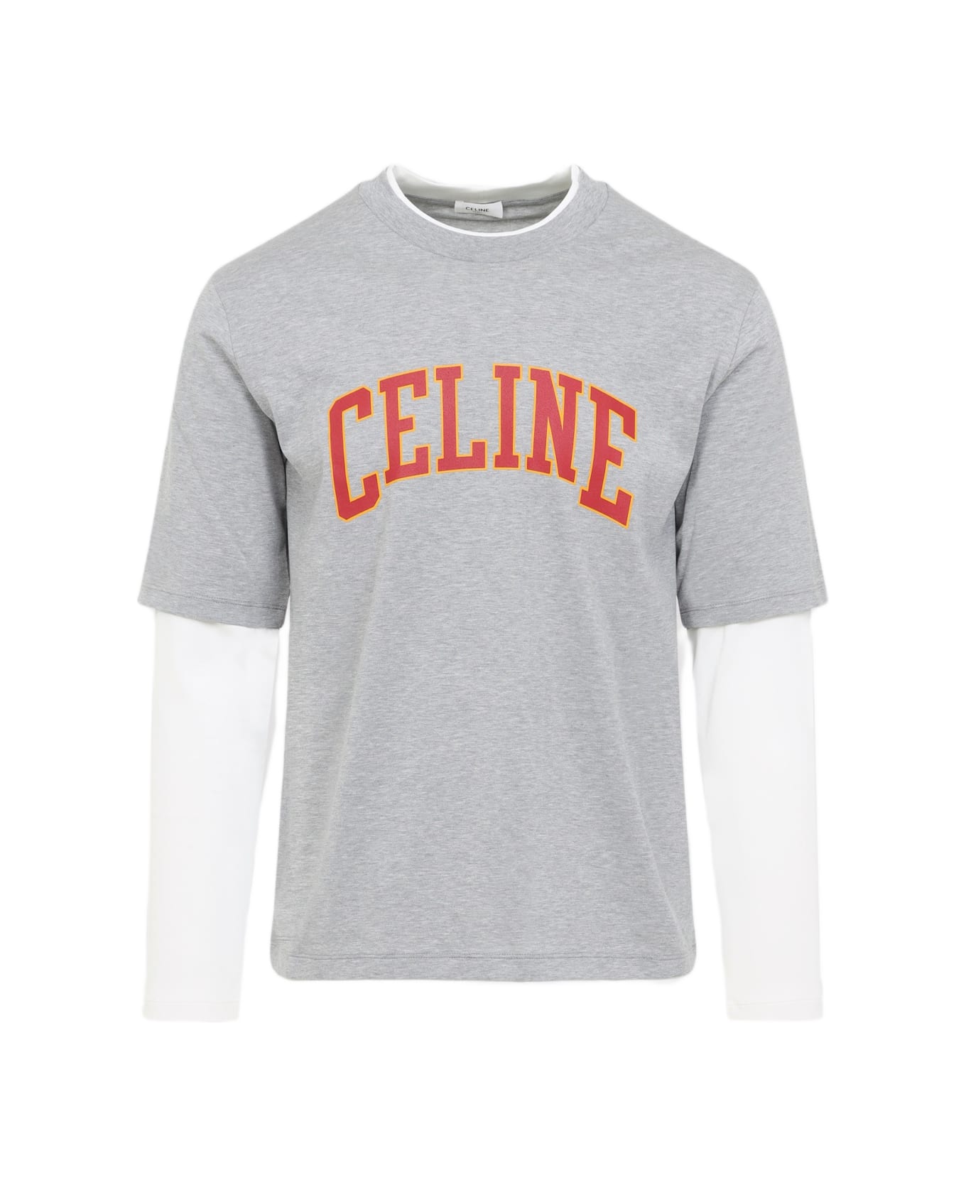 Celine Long-sleeved T-shirt - Np Grey Melange Off White