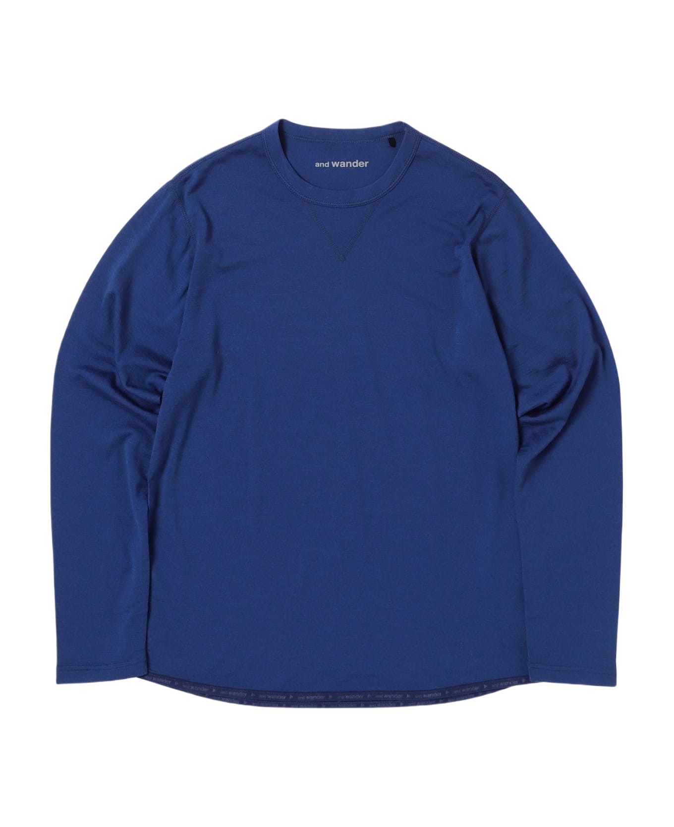 And Wander 28 Merino Base Ls T-shirt - Blue