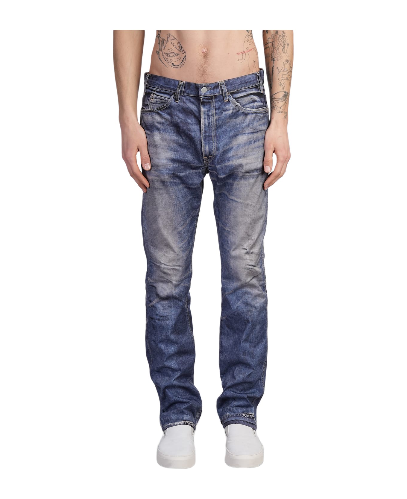 Junya Watanabe Jeans In Blue Nylon - blue