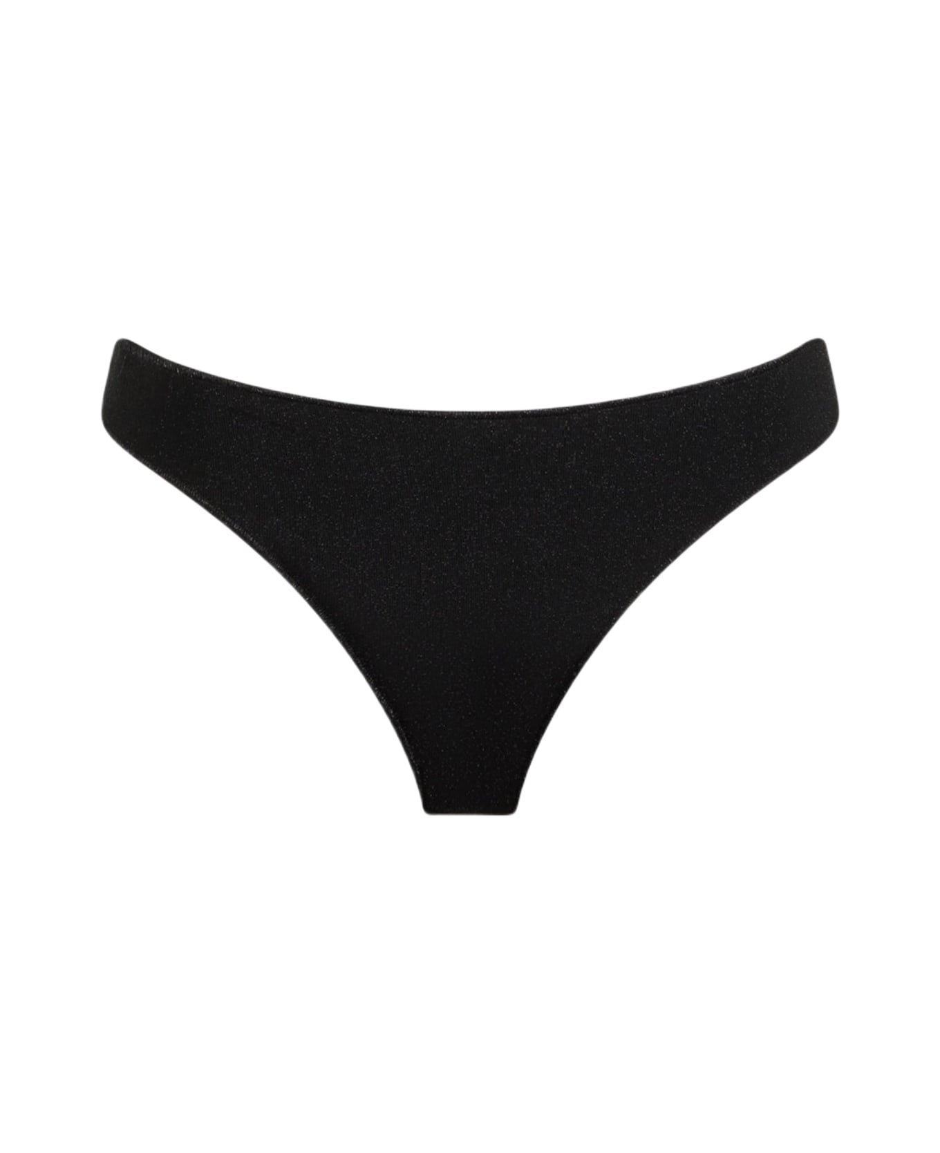 MC2 Saint Barth Woman Black Lurex Cheeky Swim Briefs Naomi - BLACK