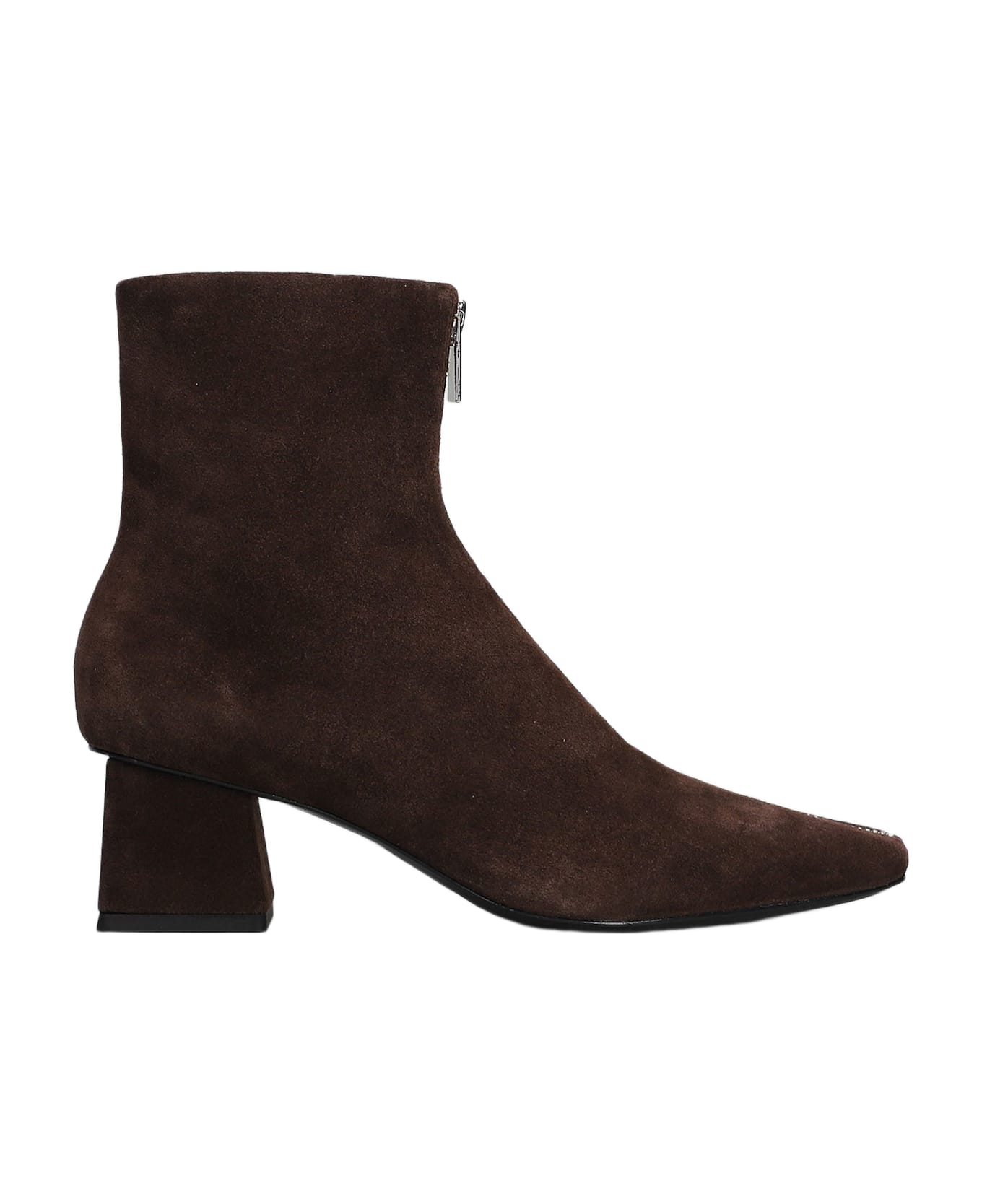 Simkhai Ryder High Heels Ankle Boots In Brown Suede - brown ブーツ